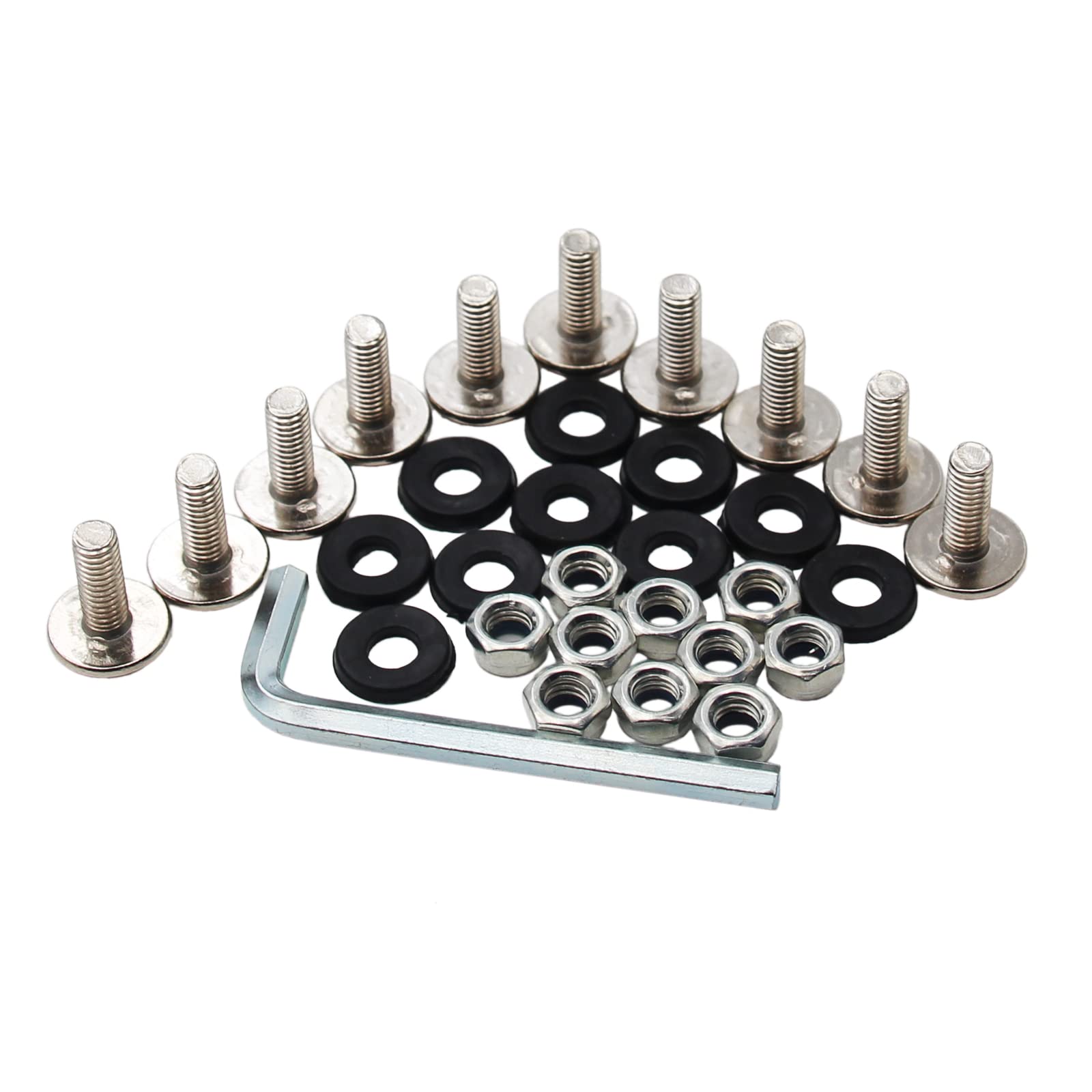 Atv Plastic Body Fender M6 Bolt Washer & Nut Fastener 6Mm Kit For 50Cc 70Cc 90Cc 110Cc 125Cc 150Cc 200Cc 250Cc Pack Of 10