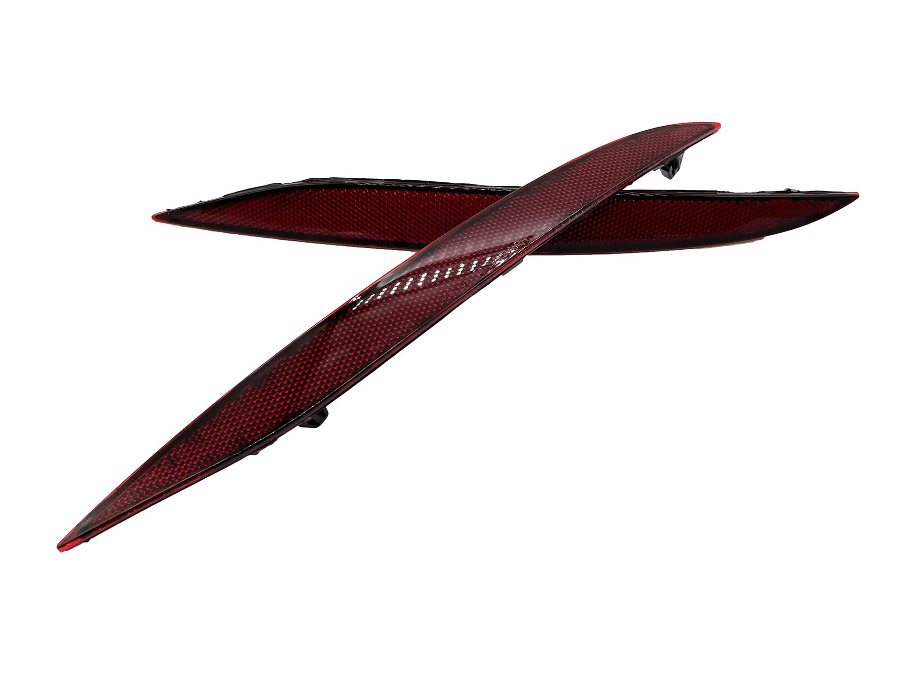 Replacement Tesla Model X Reflector Rear Bumper Red Marker Lights Lens Trim (Left & Right)