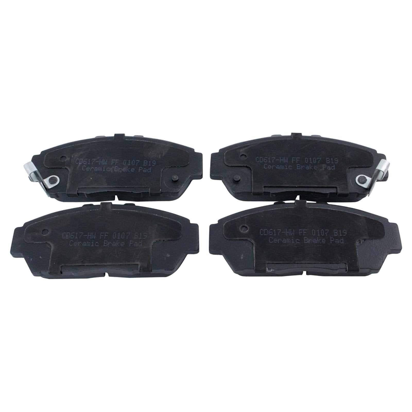 TRQ Front Brake Pads Ceramic Compatible with 1994-2001 Acura Integra 1993-1995 Honda Civic