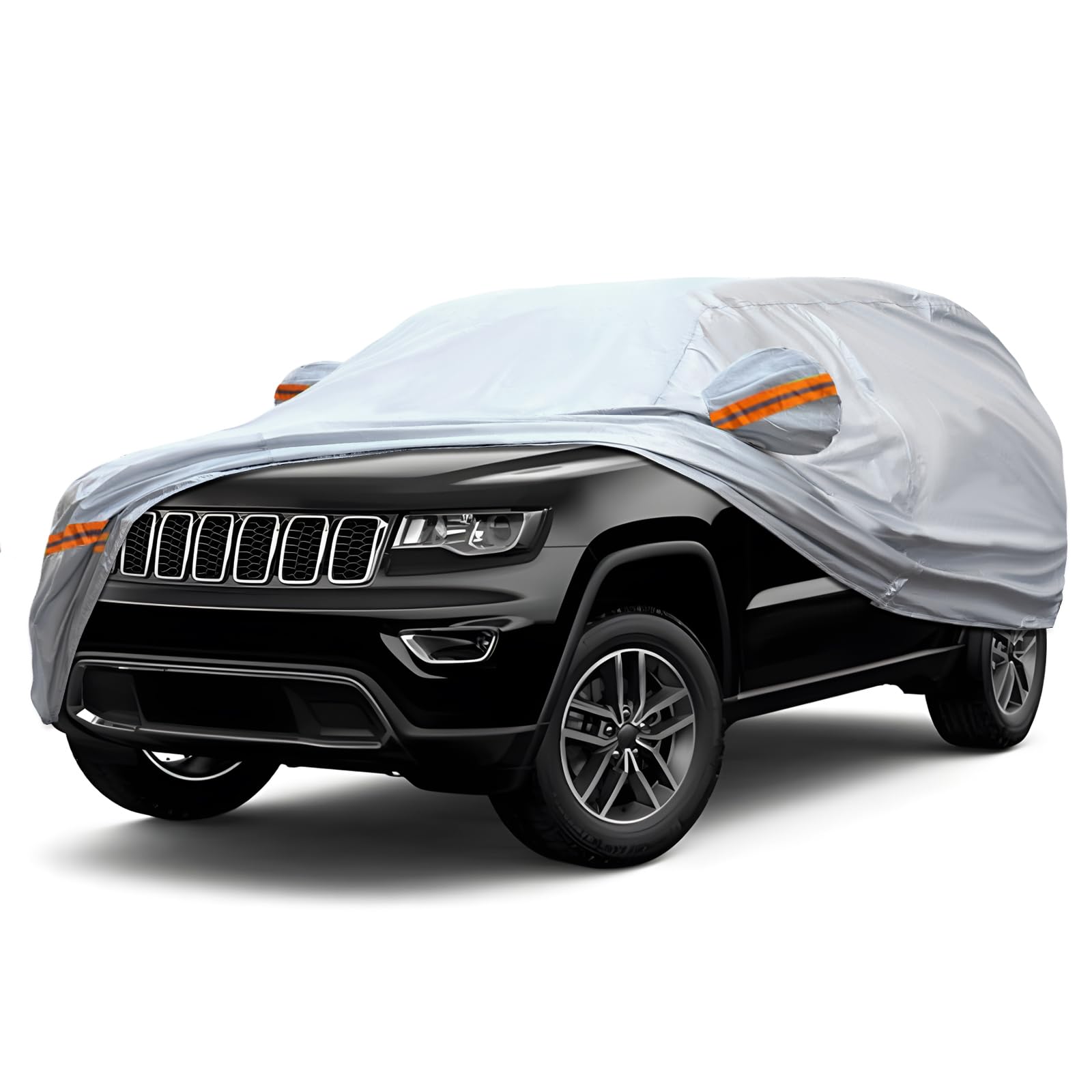KEYOOG Fit for 188''-199'' Length SUVs, 6-Layer Full Car Cover is All-Weather Waterproof, Universal in All Seasons, Snow Prevent
