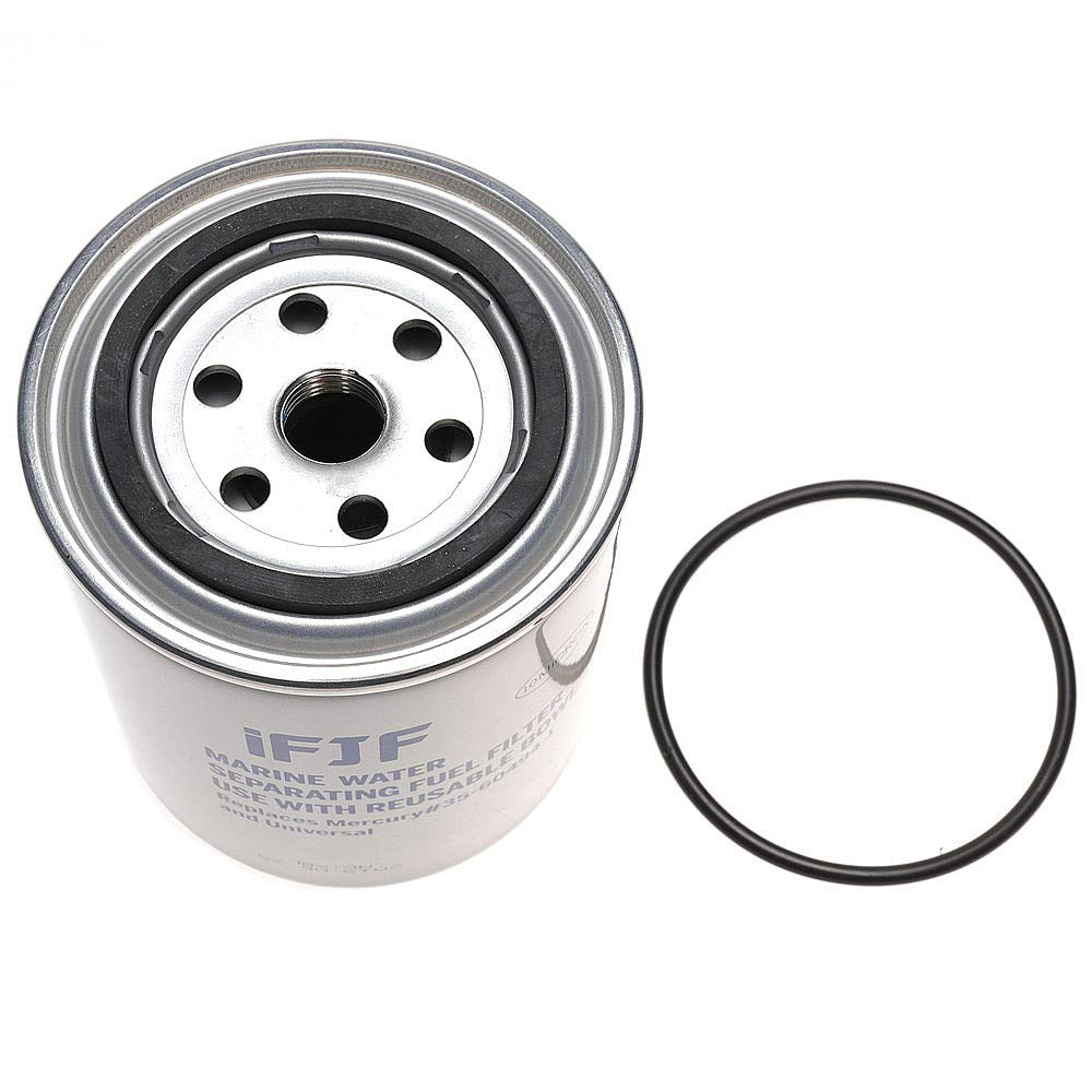 iFJF S3213 Fuel Water Separating Filter Replacement Filter with O-ring fit 3/8 Inch Outboard Motors 802893Q01 Marine 35-809097 3