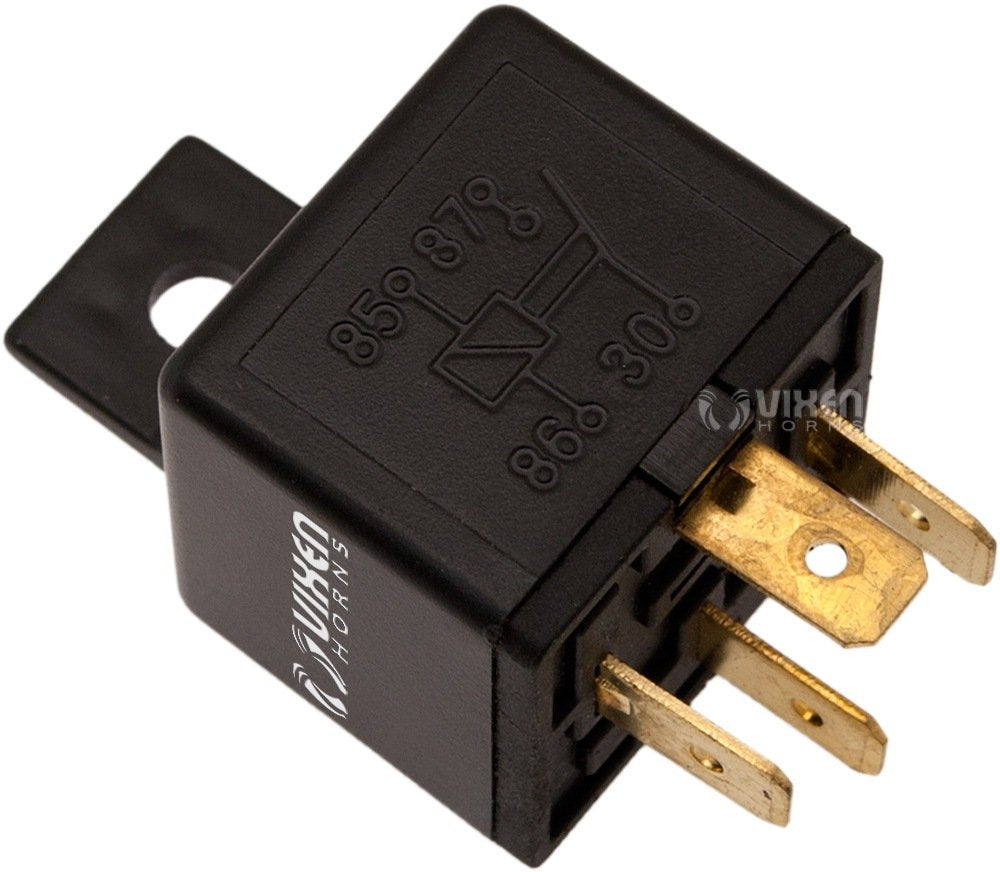 Vixen Horns 4-Pin Horn Relay 30A/12V For Train/Air Horn - Bundle Of Three Relays Vxa7444-3