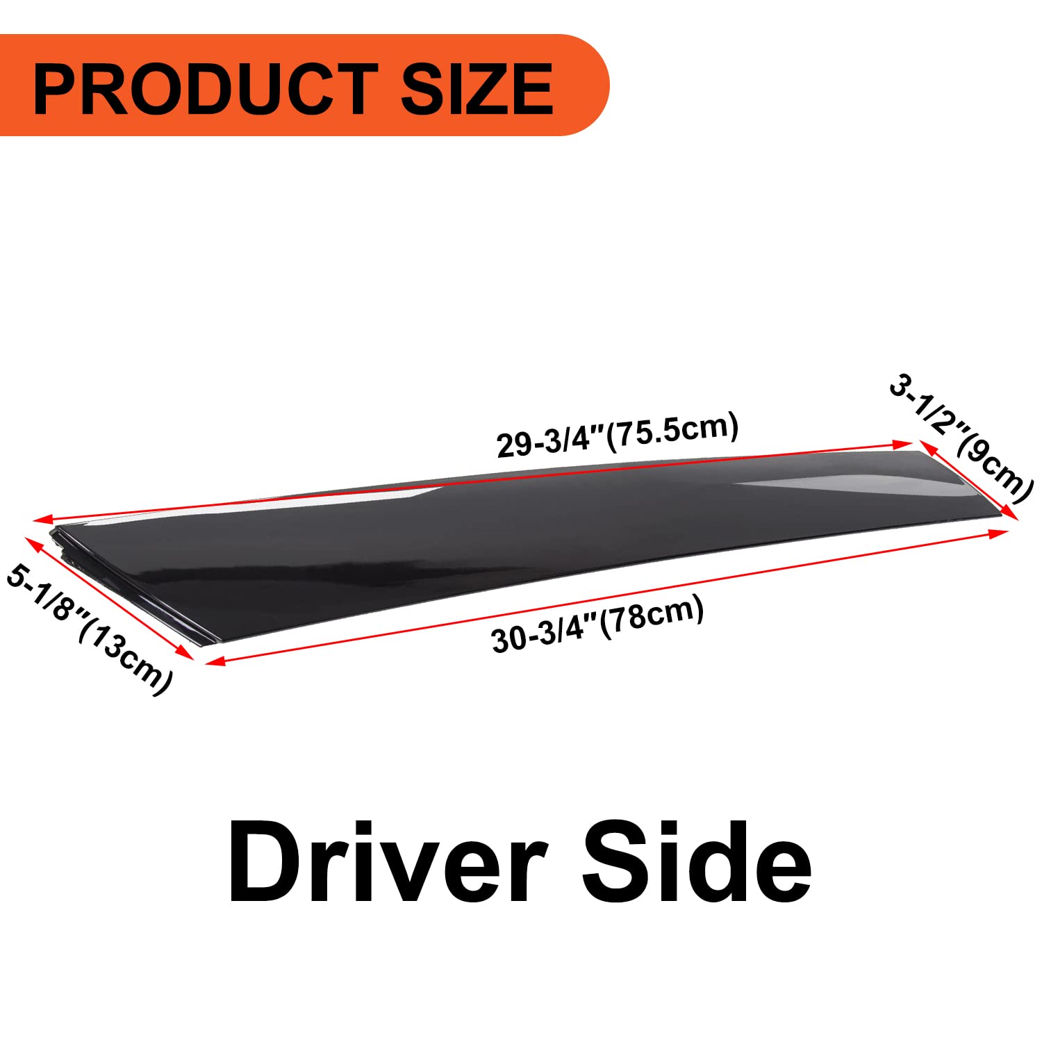 Ecotric Windshield A-Pillar Trim Panel Compatible With 2010-2013 Kia Soul Replacement For 861702K500 Exterior Molding Windshield