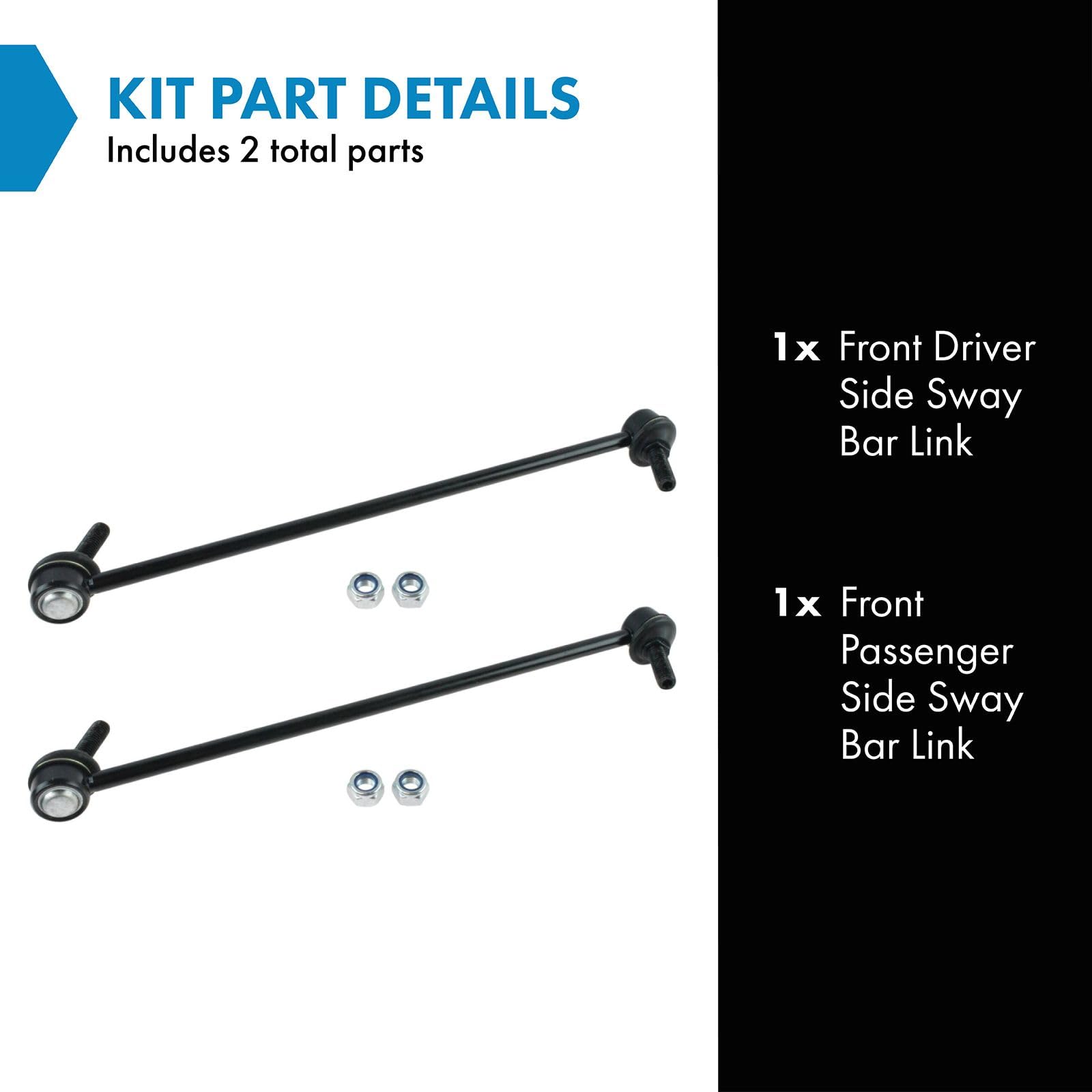 Trq Front Sway Bar Stabilizer Link Set Compatible With 2003-2012 Land Rover Range Rover