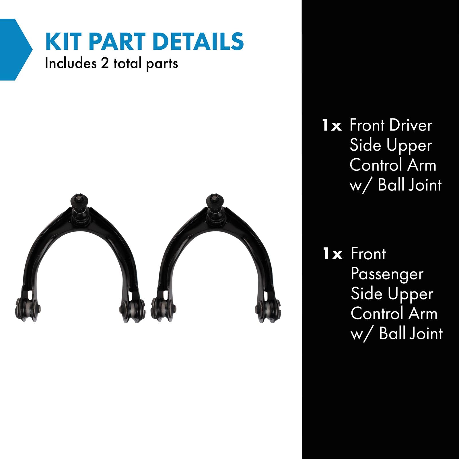 Trq Front Upper Control Arm With Ball Joint Set Compatible With 2006 Lexus Gs300 2007-2011 Gs350 2006-2015 Is250 2016-2023 Is300