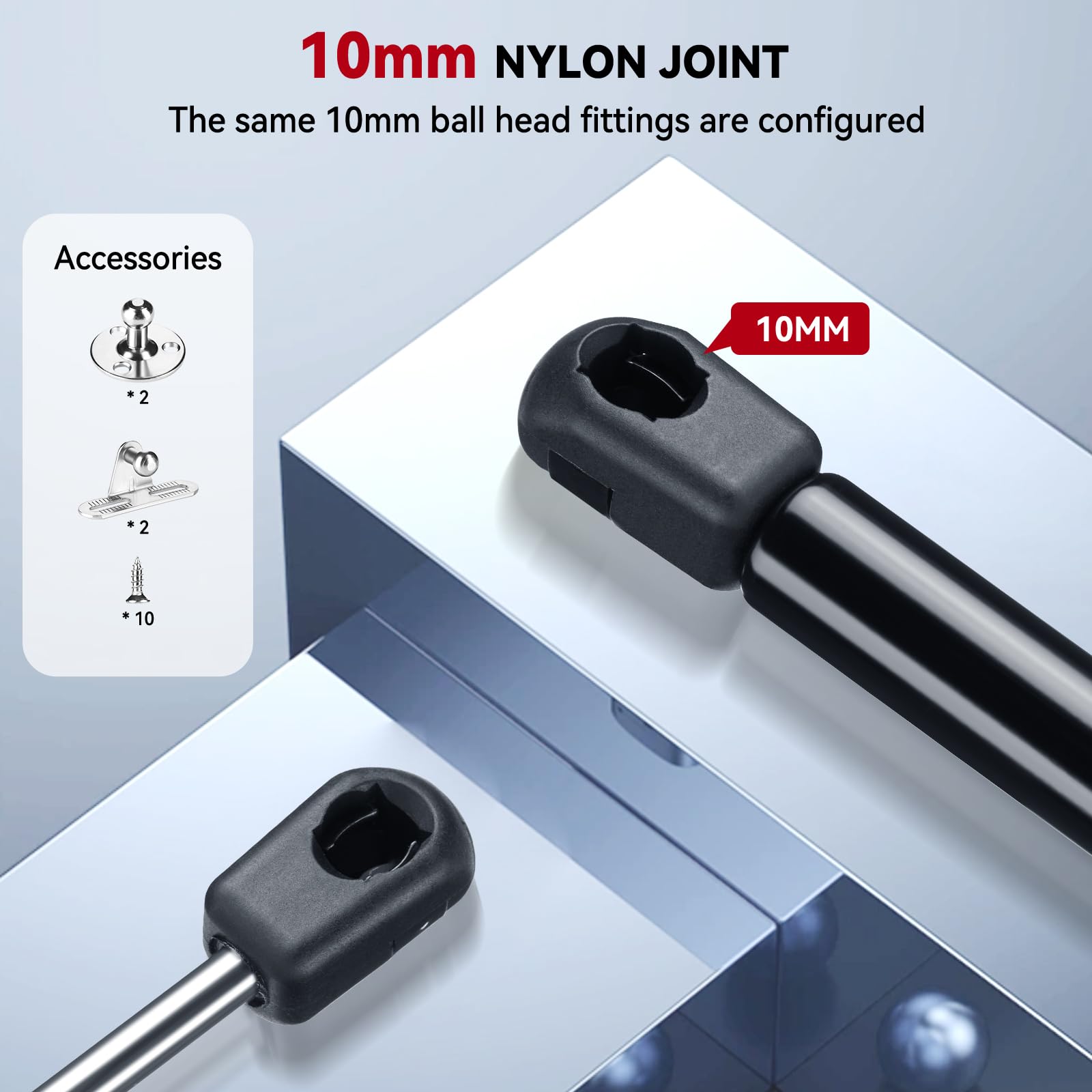 Vepagoo 7 Inch Gas Struts 18Lb/80N, Gas Shock Spring Lift Supports For Rv Overhead Cabinet Door Toolbox Lid, Marine Hatches & Se