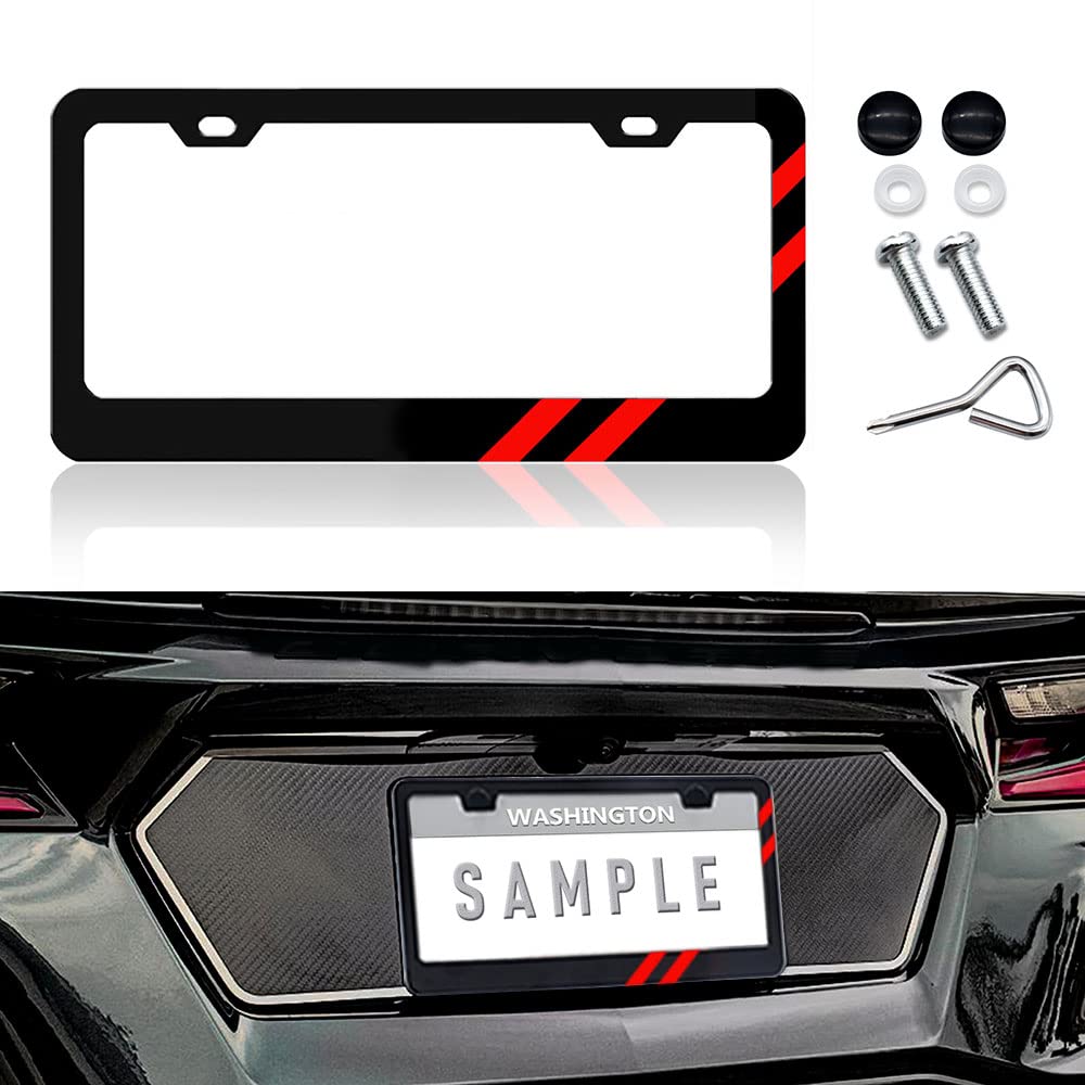 Matte License Plate Frames Aluminum Alloy License Plate Cover Holder Fits For All Dodge Universal License Plate Covers Accessori