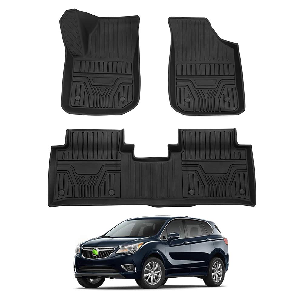 Mixsuper Custom Fit For Floor Mats Buick Envision Accessories 2016 2017 2018 2019 2020 All Weather Floor Liners Heavy Duty 2 Row