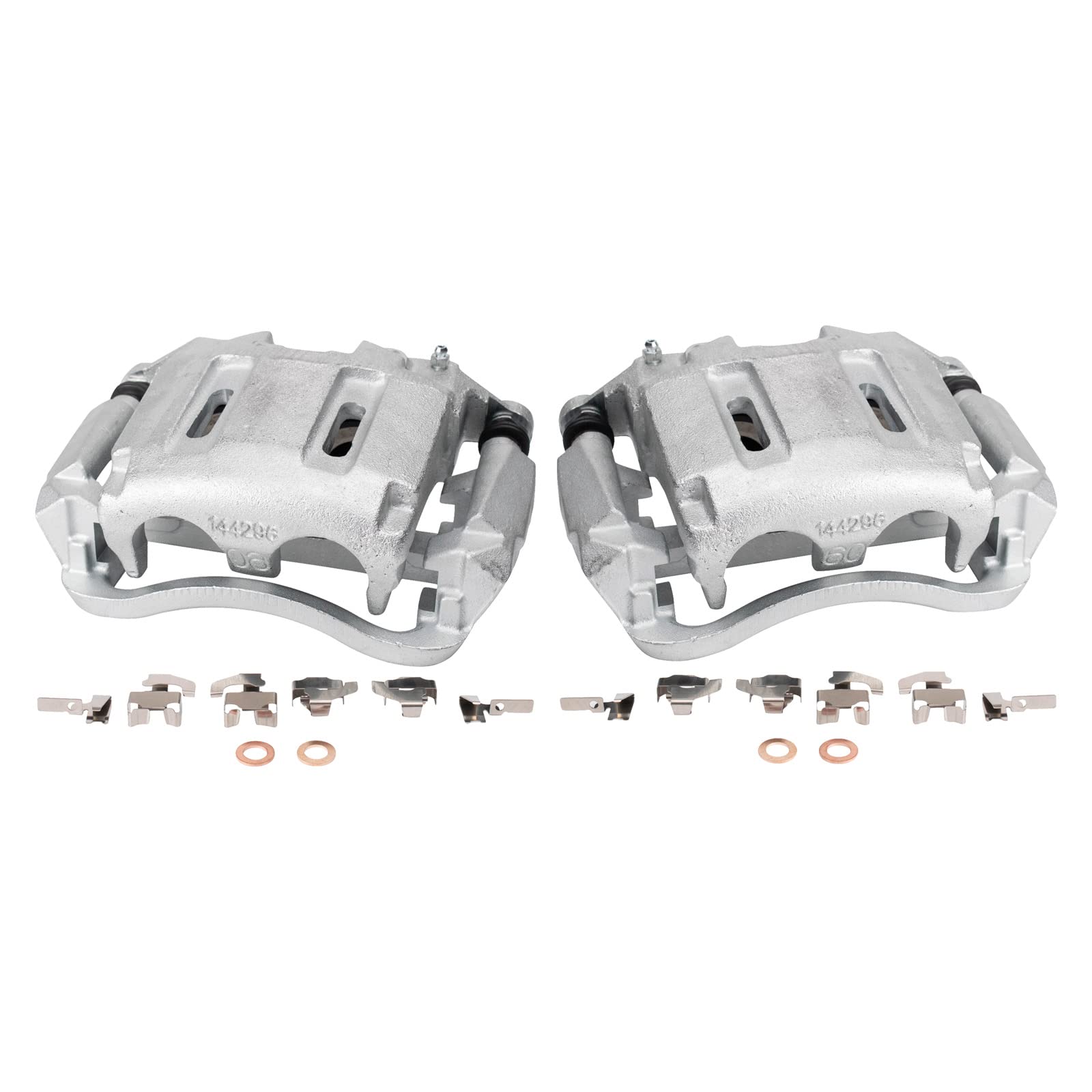 Trq Front Brake Caliper Set Compatible With 2005-2012 Ford F-350 Super Duty 2011-2012 F-450 Super Duty