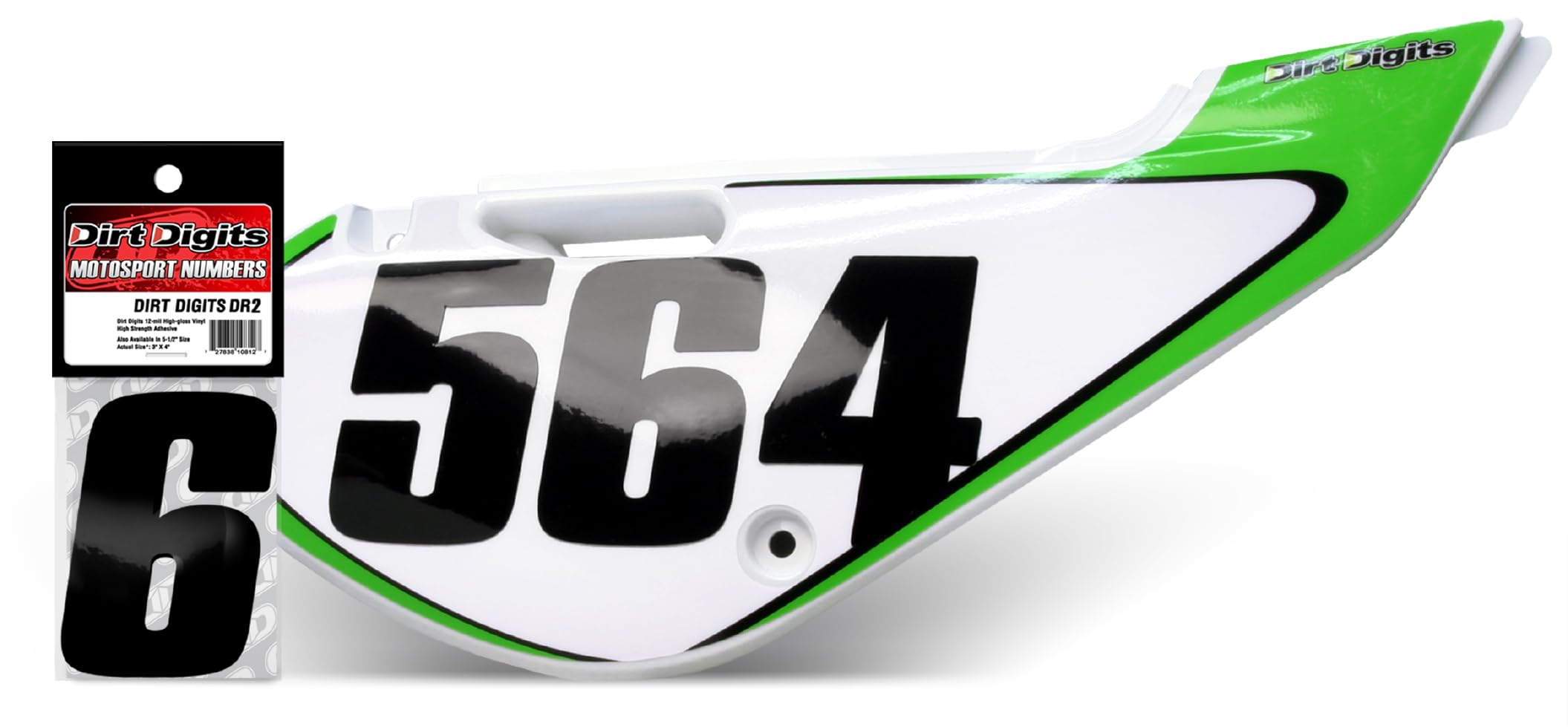 Dirt Digits DD53B-5 Black 5.5'' High-Gloss Precision Die Cut Vinyl Number 5, 3 Pack
