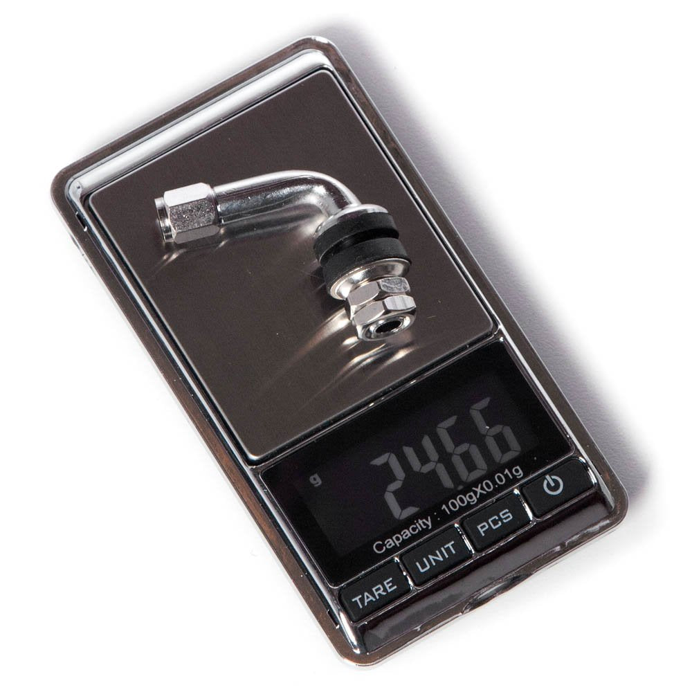 Circuit Performance Vs90 Chrome Bent 90 Degree Angled Bolt-In Valve Stems (Set Of 4)
