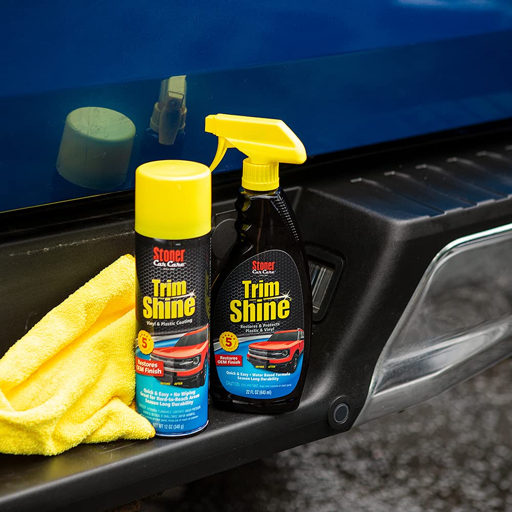 Stoner Car Care 92034 22-Ounce Trim Shine Protectant For Interior And Exterior Restores, Moisturizes, And Conditions Vinyl, Rubb