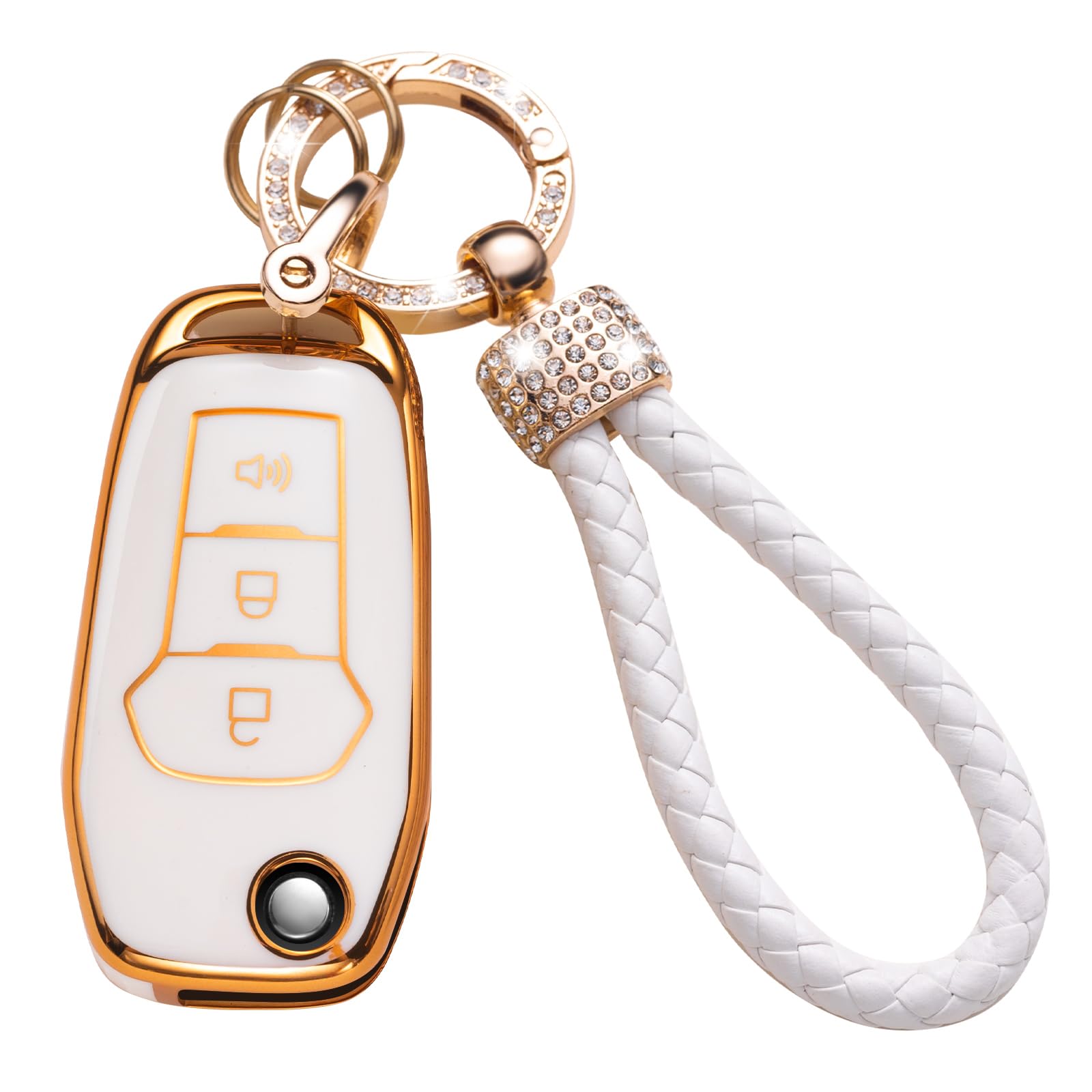 Gematay For Ford Key Fob Cover, Key Case Shell Compatible With 2018 2019 Ford F150 F250,Focus 3 Escort Kuga Everest Fiesta Musta