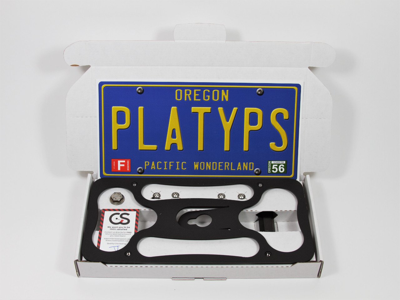 CravenSpeed Platypus License Plate Mount Compatible with Mazda MX-5 Miata (NC) | 2009-2015 | No Drilling | Installs in Seconds |