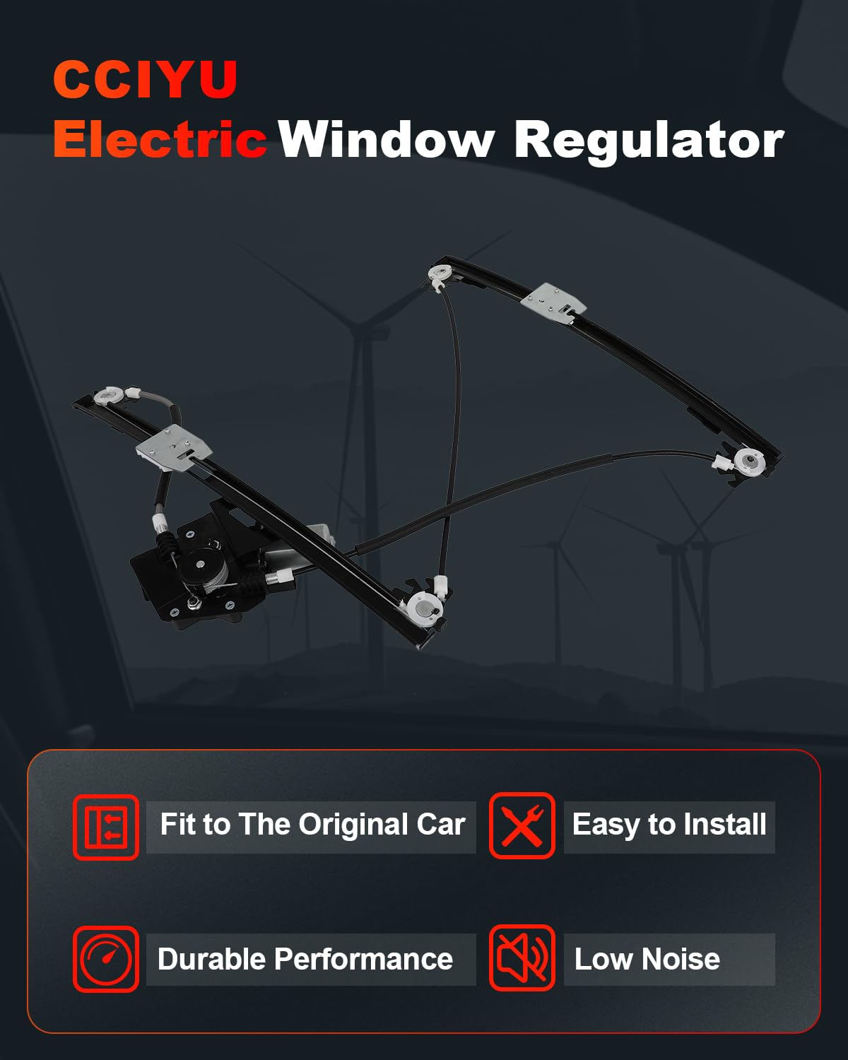 Front Right Passengers Side Power Window Regulator with Motor Assembly Replacement for 2001-2005 for BMW 325i 325xi 330i 2000 for BMW 323i 328i 51337020660 67628362064