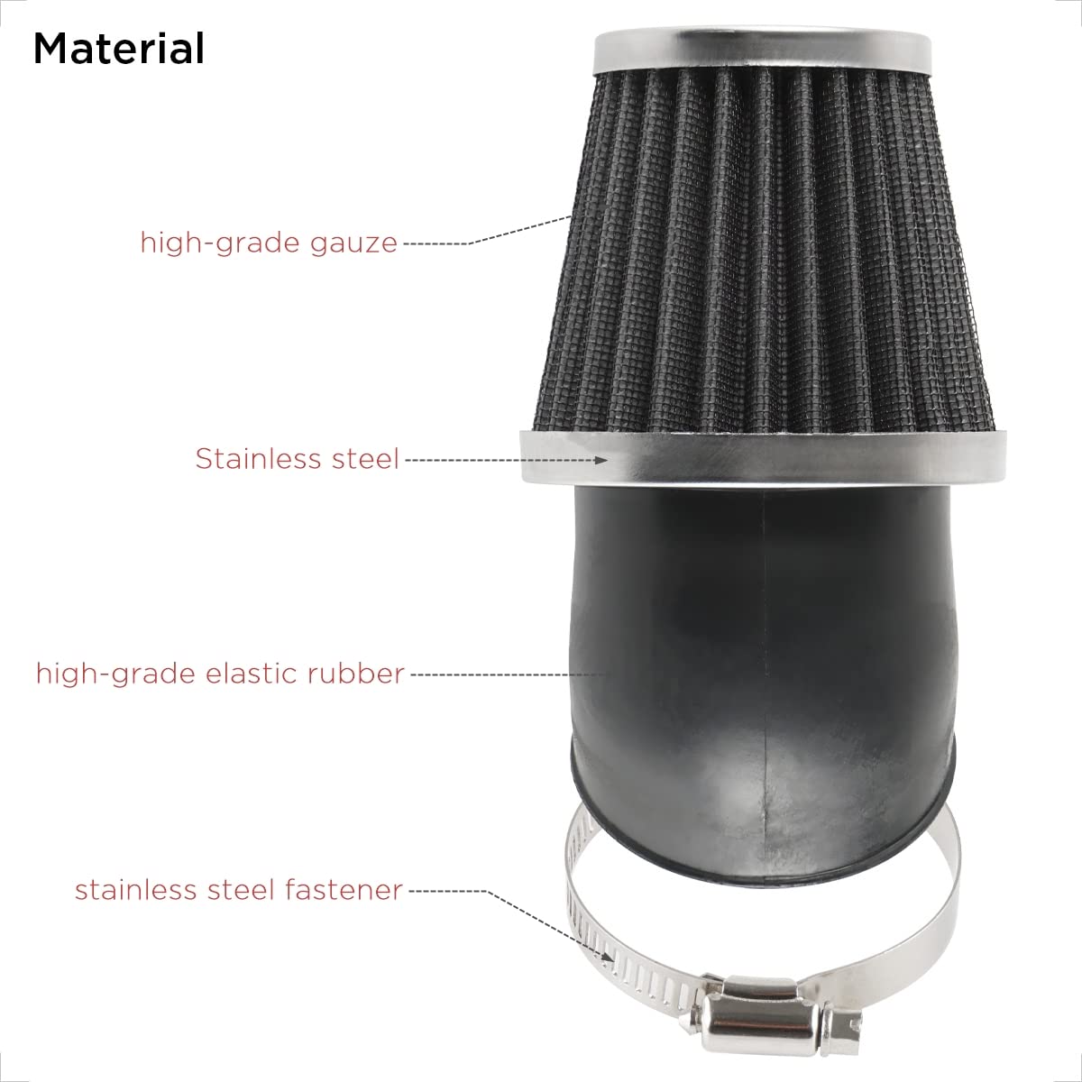 Evermotor 41Mm 42Mm 43Mm Mini Bike Air Filter Fit In 50Cc 70Cc 90Cc 110Cc 125Cc 150Cc Mini Bike,Dirt Bike,Gy6,Moped,Atv,Ssr,Ttr