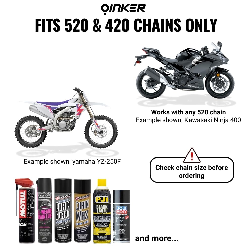 Oinker Motorcycle Chain Oiler (for 520 & 420 Chains) [Original Dirtbike Chain Wax Applicator]