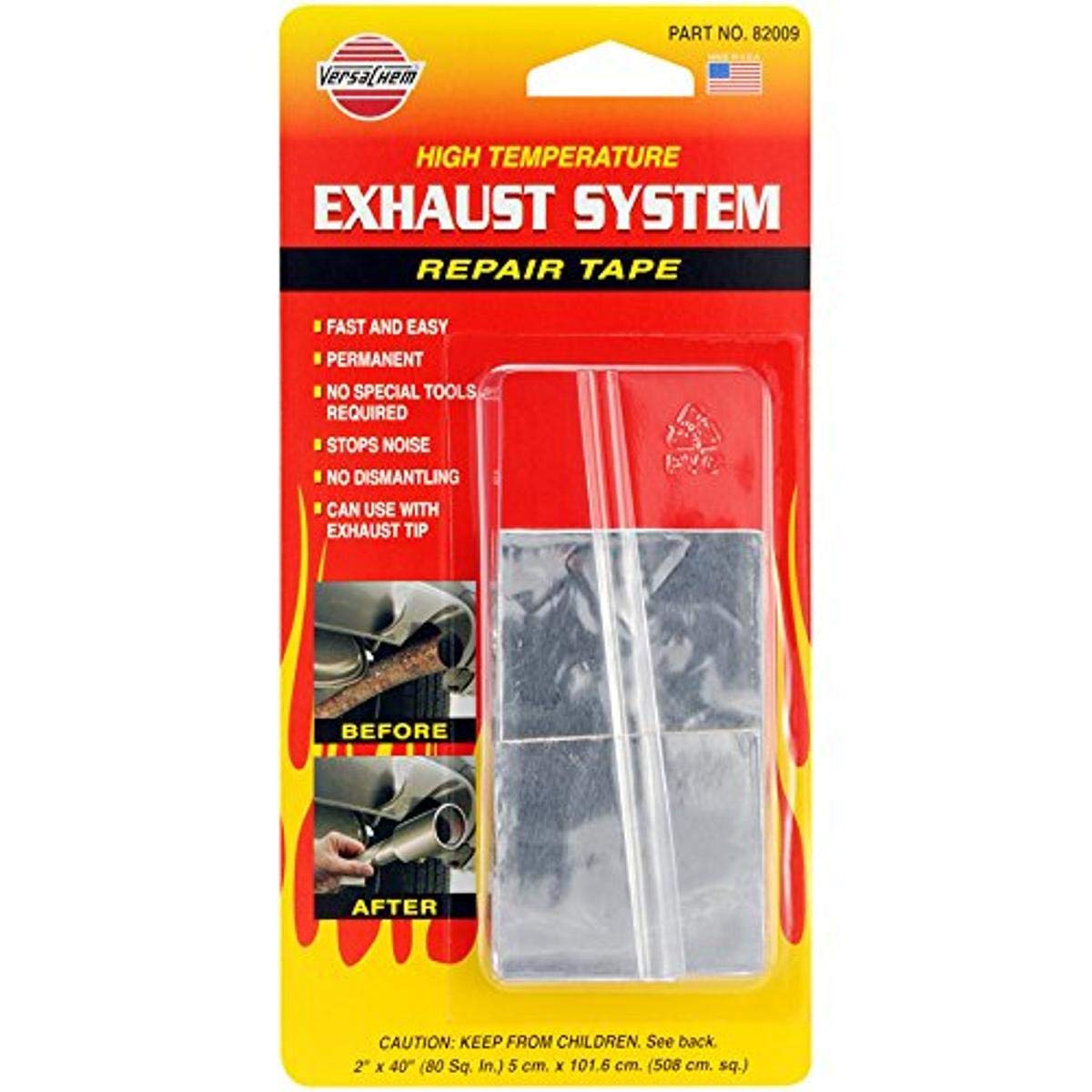 Versachem (82009-12Pk) 2'' X 40'' Exhaust System Repair Tape, (Pack Of 12)