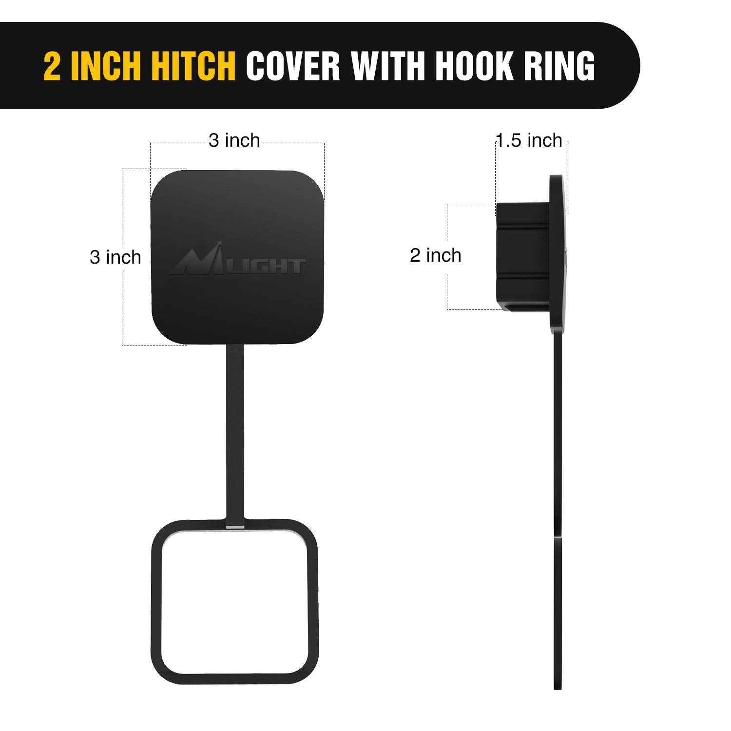 Nilight 2 Inch Rear Trailer Hitch Receiver Class 3 Tow Towing Hitch & Cover Kit, Fits For 2003-2018 Dodge Ram 1500 & 2003-2013 R