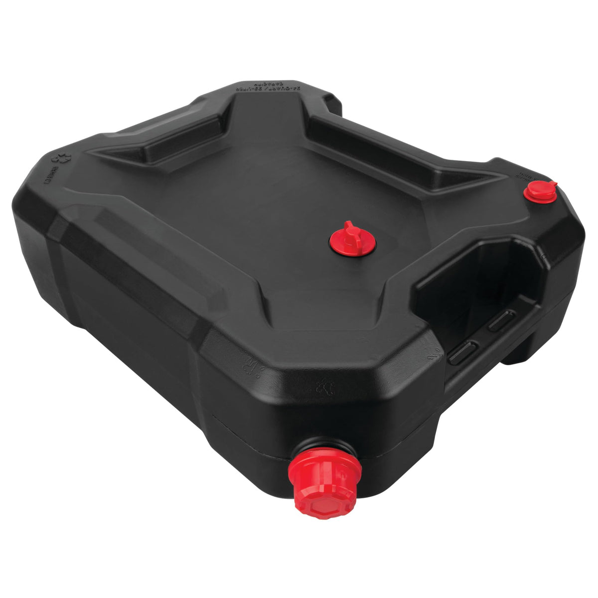 Performance Tool W4078 24-Quart Oil Drain Container, Deep Drain Well, Integrated Handle, Sealing Rubber Gaskets, Black