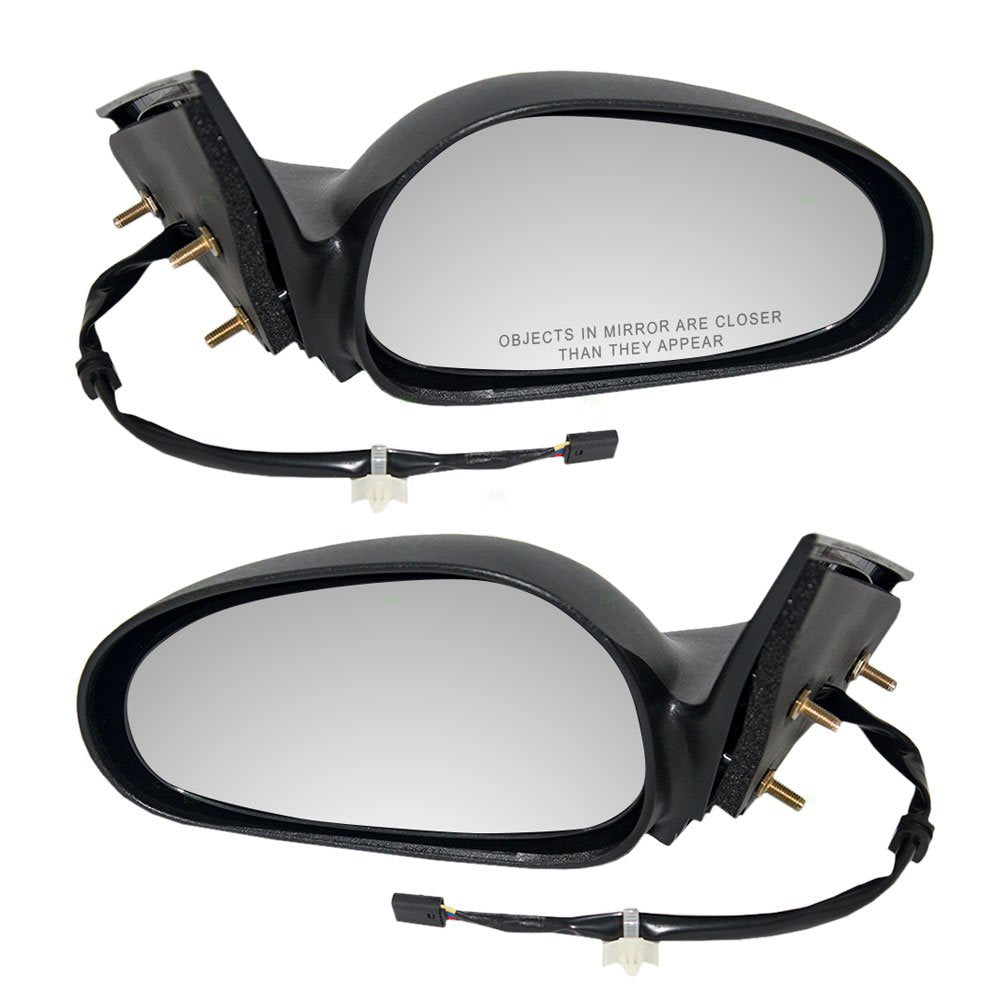 Driver And Passenger Power Side View Mirrors Textured Replacement For 1996-1998 Mustang F6Zz 17682 Ba F6Zz 17682 Aa