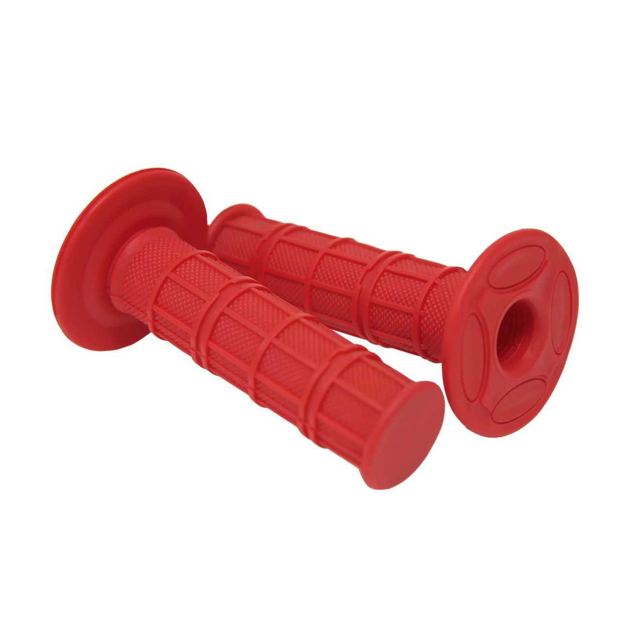 7/8'' Practical Motorcycle Hand Grips Dirt Bike Motocross Gel Handlebar 2Pc- Red