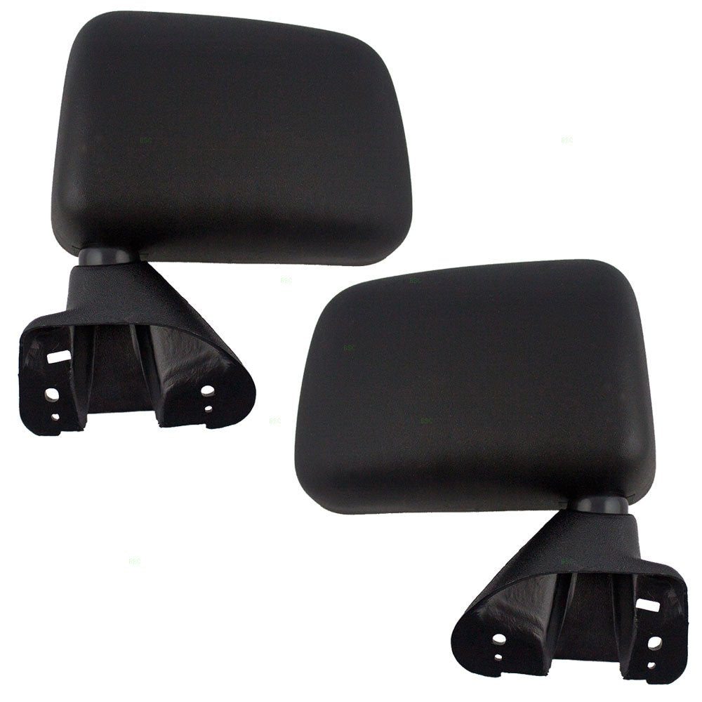 Brock Replacement Driver and Passenger Manual Side View Mirror Textured Compatible with 87-88 Pickup 87-89 4Runner 8794089135 87