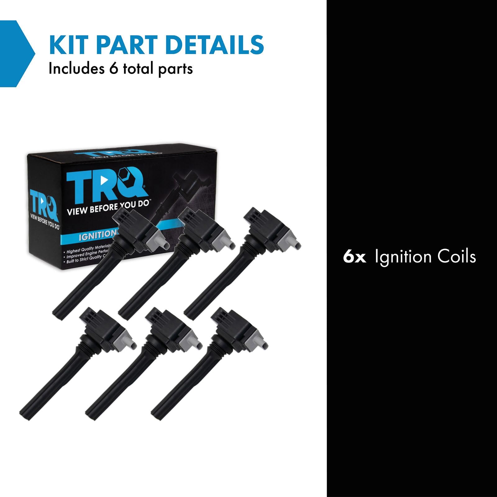 Trq Ignition Coil Set Compatible With 2018-2021 Ford Expedition 2017-2020 F-150 2017-2021 Gt Lincoln Navigator