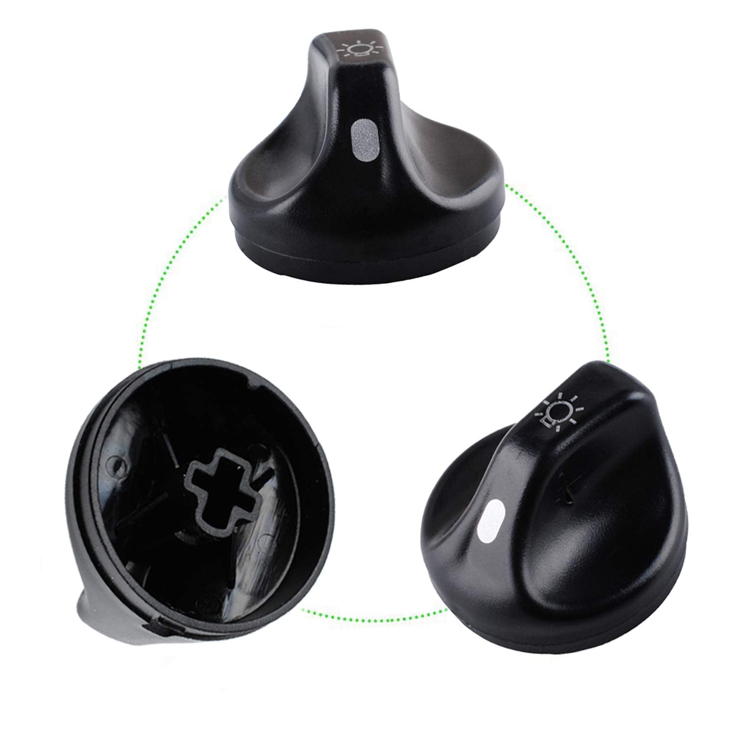 Head Light Switch Knob, Head Lamp Switch Knob Replacement Compatible With Ford F-150 F-250 F-350 F-450, 3L3Z-11661-Aa 3L3Z11661A