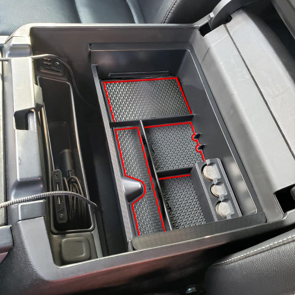 Center Console Organizer For 2014-2018 Chevy Silverado 1500 / Gmc Sierra 1500 Accessories And 2015-2019 Sierra/Silverado 2500/35