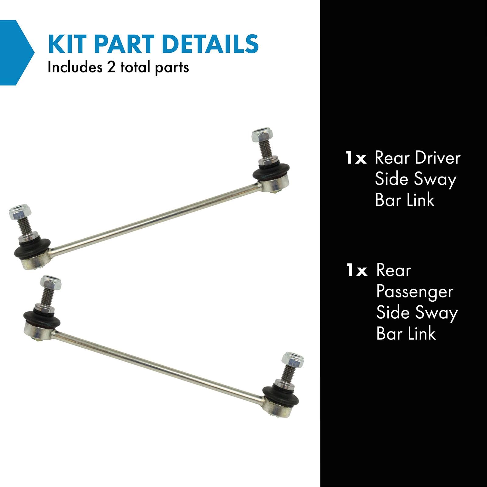 Trq Rear Sway Bar Stabilizer Link Set Compatible With 2002-2006 Mini Cooper