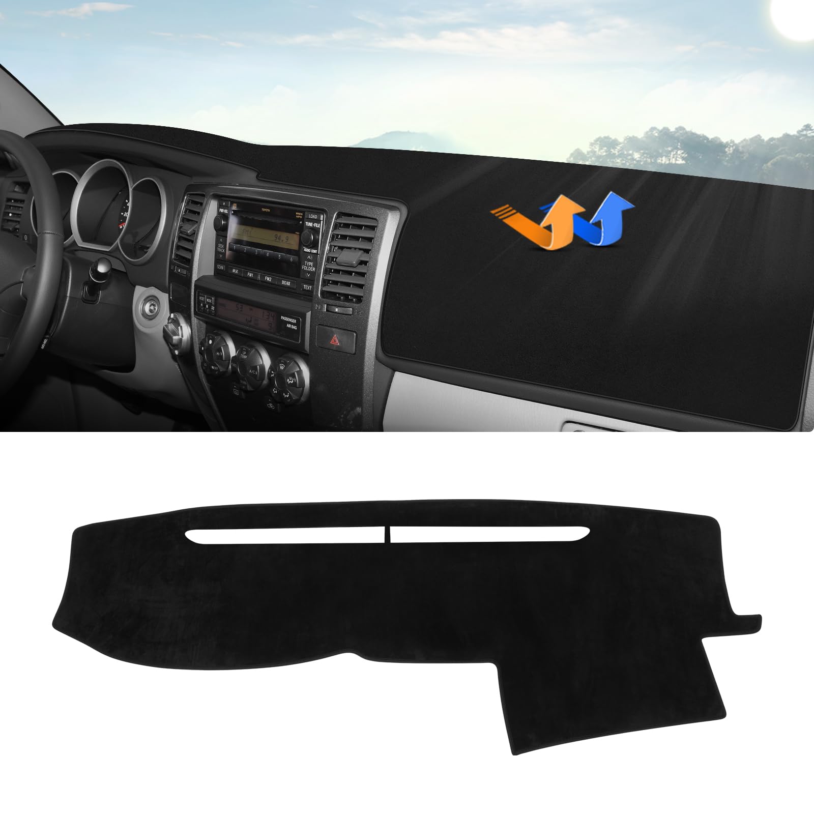 Autorder Dashboard Cover Mat For Toyota 4Runner 2003 2004 2005 2006 2007 2008 2009 Accessories Dash Cover Upgrade Velvet Dash Ma