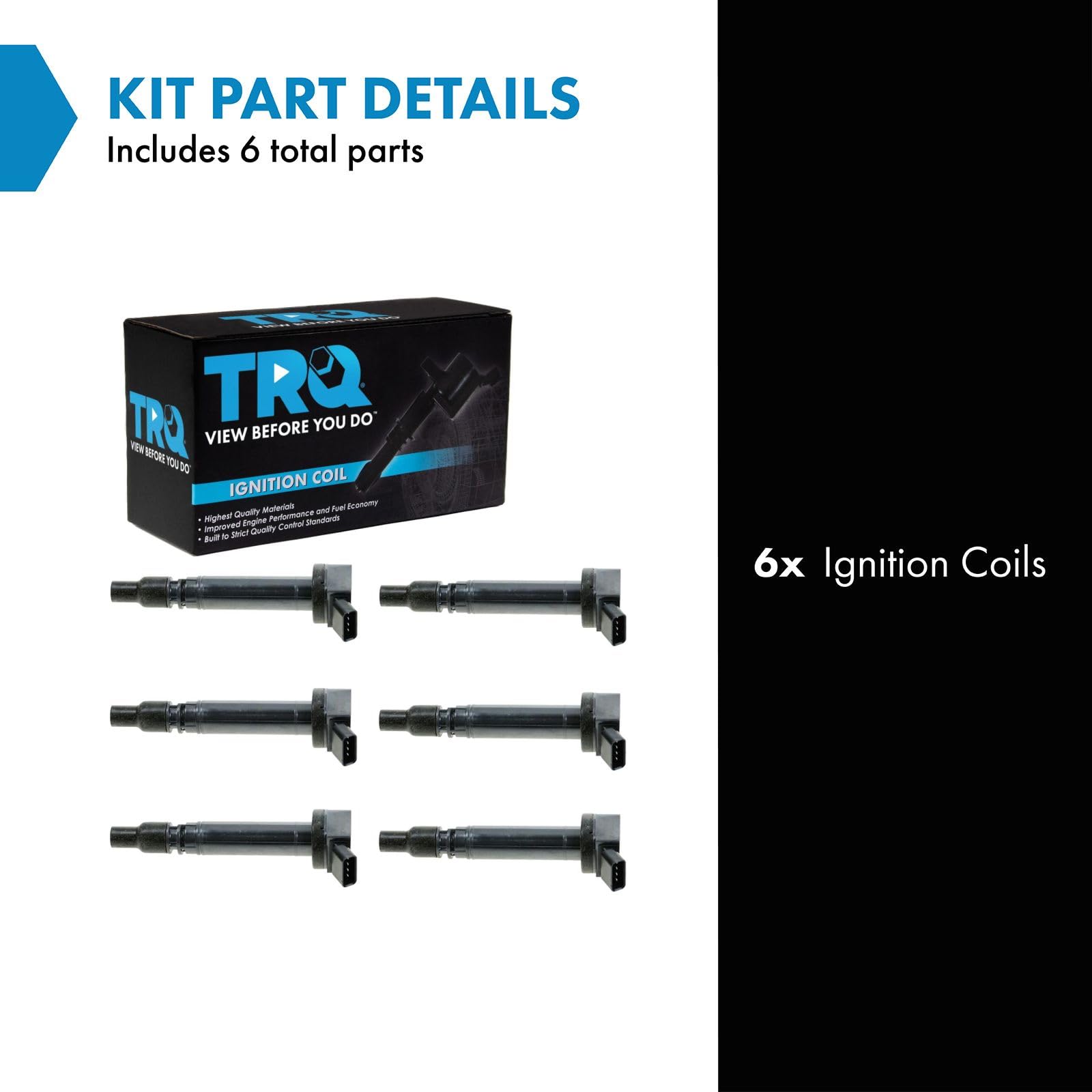 Trq Ignition Coil Set Compatible With 2013 Lexus Es300H 2006 Gs300 2007-2013 Gs350 Gs450H 2006-2009 Is250 Is350