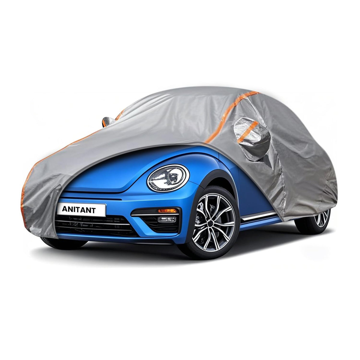ANITANT Custom Fit Volkswagen Beetle 2 Door Car Cover for Beetle 1998-2019 Outdoor Waterproof Car Cover All Weather with Door Zi
