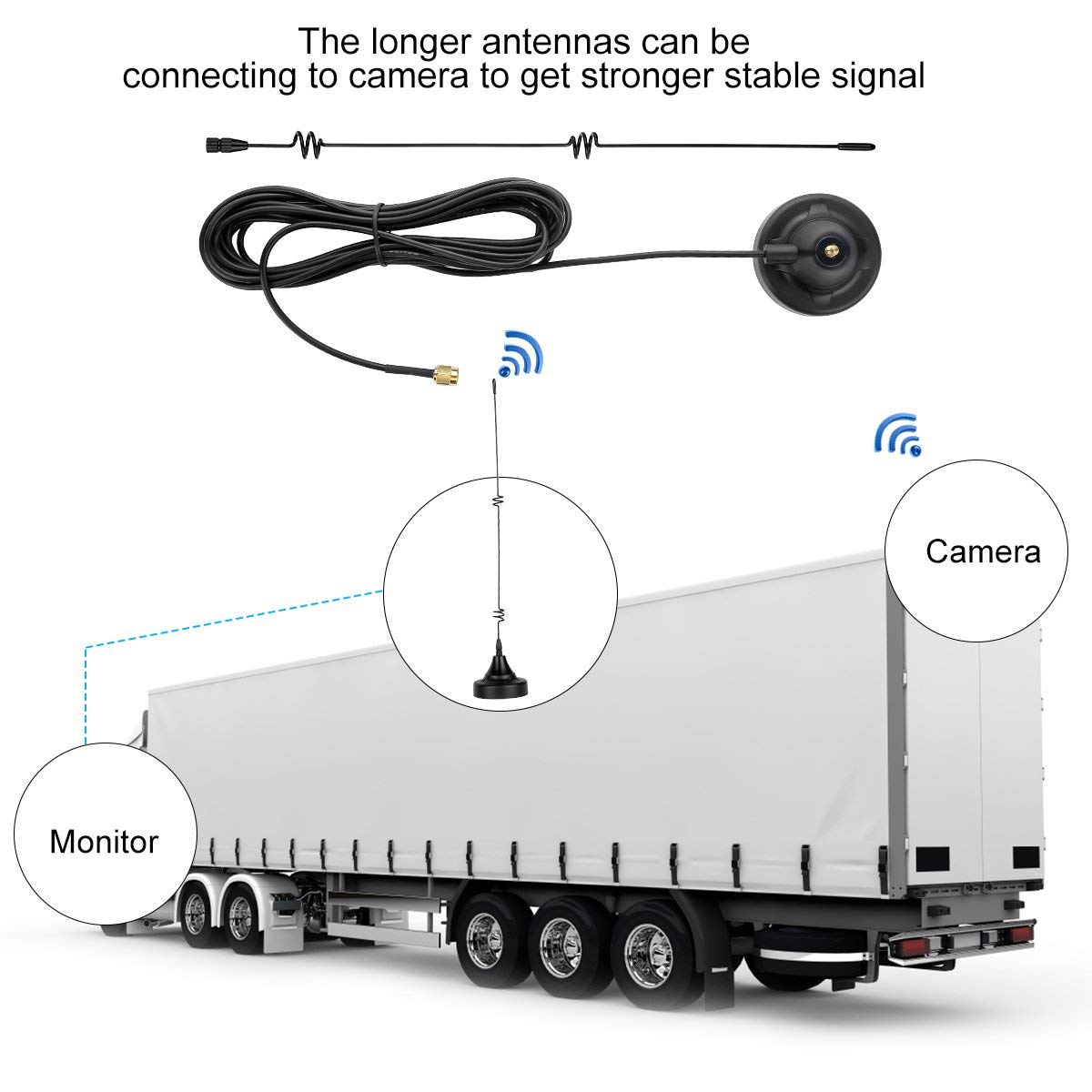 Longer/Stronger 7Db Power Cable With 13.5 Ft Extension Cable Amtifo H2