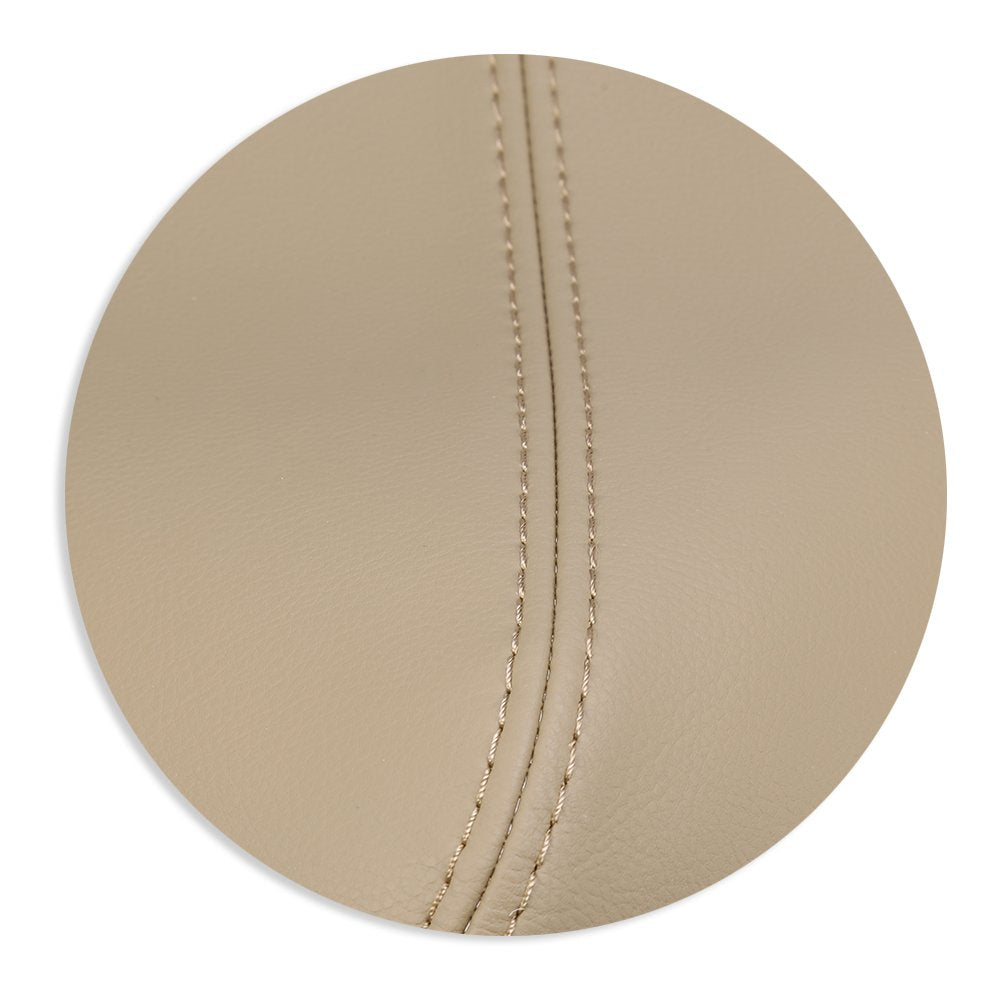 Hoypeyfiy 2pcs (1Pair) Microfiber Leather Front Door Panels Armrest Cover Replacement for Honda Cr-V CRV 2007-2012 (Leather Only) Beige Tan