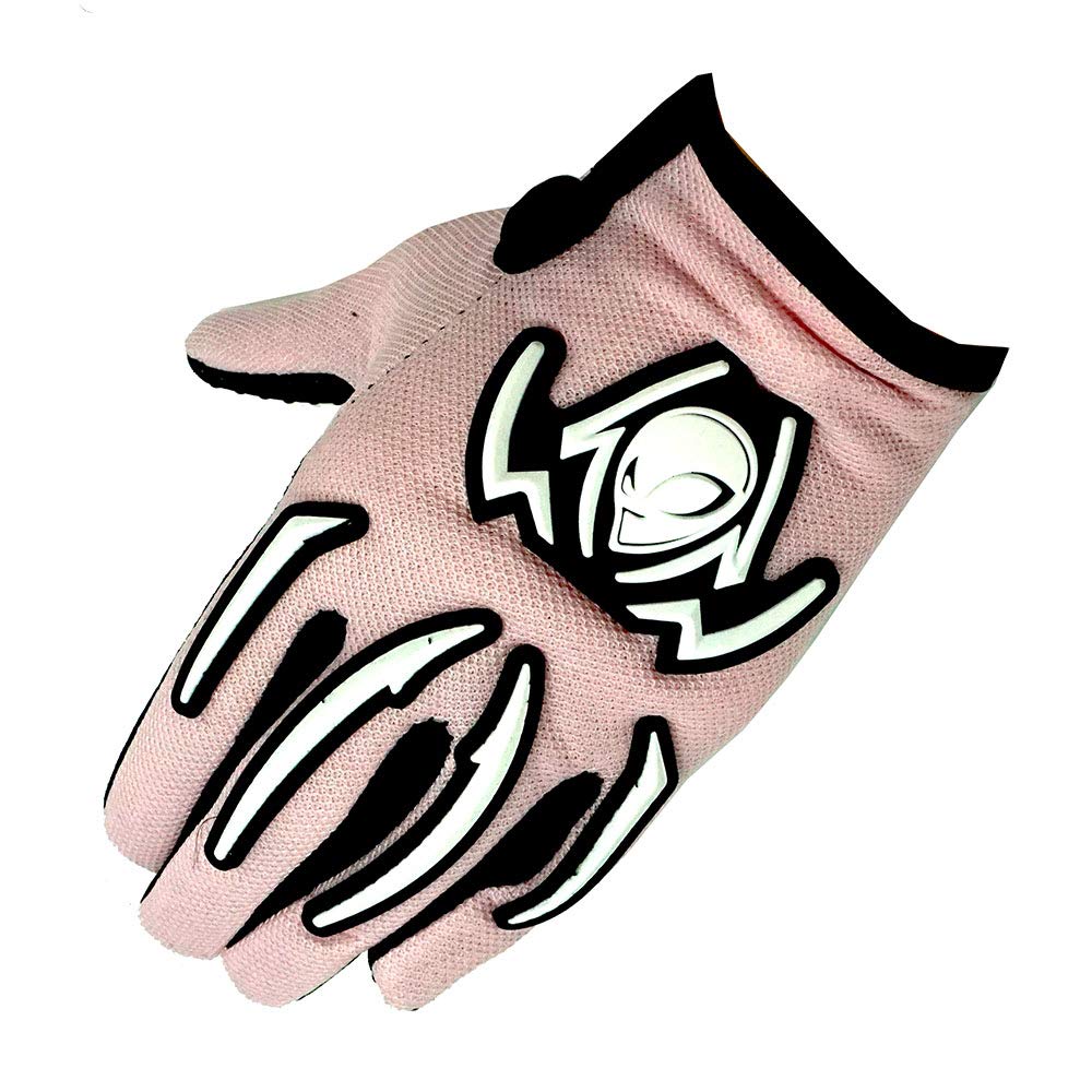 1Storm Youth Kids Motorcycle Full Face Helmet Street Bike Bmx Mx Shark Pink + Mg Youth Glove Bundle