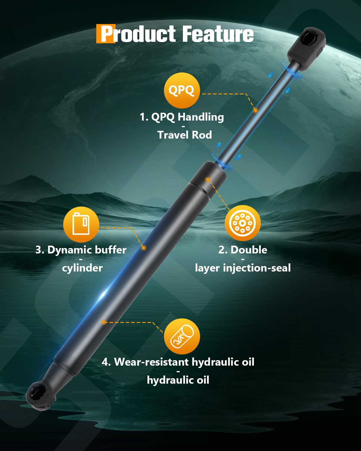 Scitoo 6847 Hood Lift Supports Replacement Struts Gas Springs Shocks Fit For Infiniti Jx35 3.5L 2013,For Infiniti Qx60 2.5L 2014