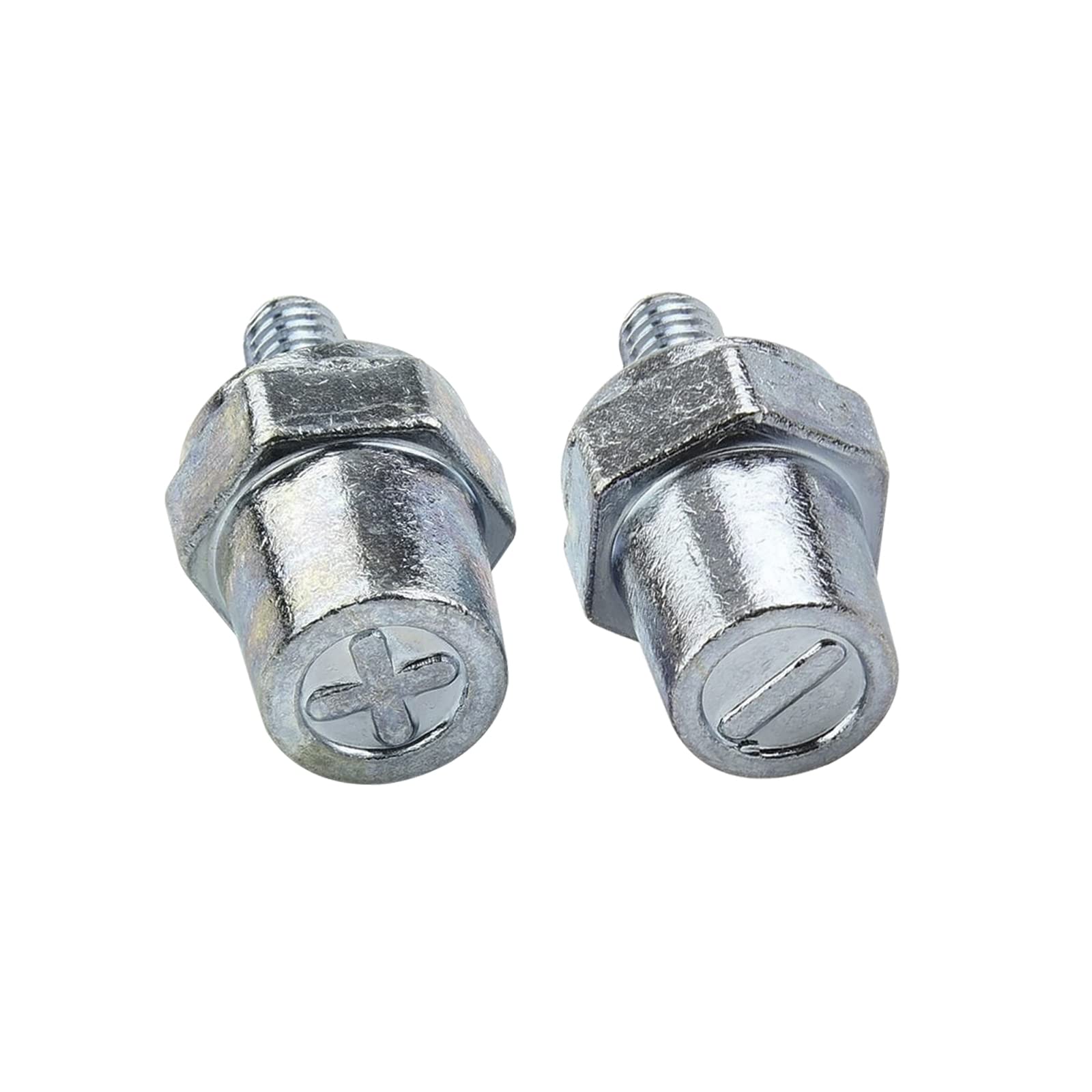 Ampper M8 Thread Male Zinc Battery Terminal Charging Posts, M8 Battery Post Adapter (+/-) For Extension, Pack Of 2