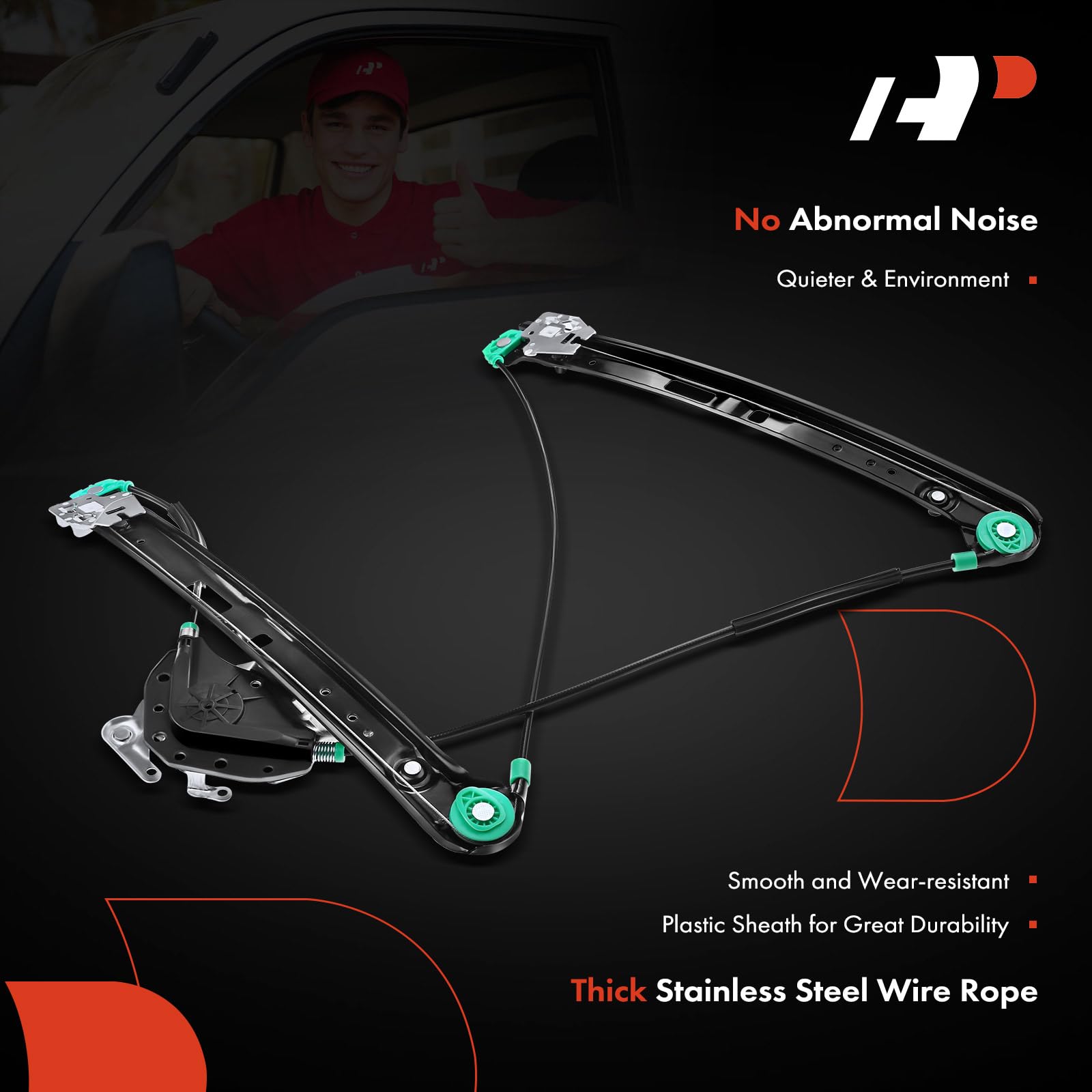 A-Premium Power Window Regulator Without Motor Replacement For Bmw E46 323I 325I 325Xi 328I 330I 330Xi Front Right Passenger Sid