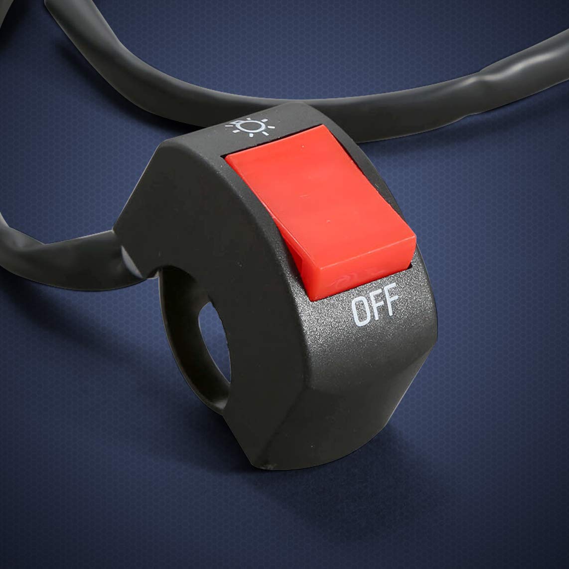 2 Pieces Motorcycle Light Switch Handlebar Toggle Switch with On Off Push Button for U5 U7 U2 Motorcycles Scooter Electrombile M