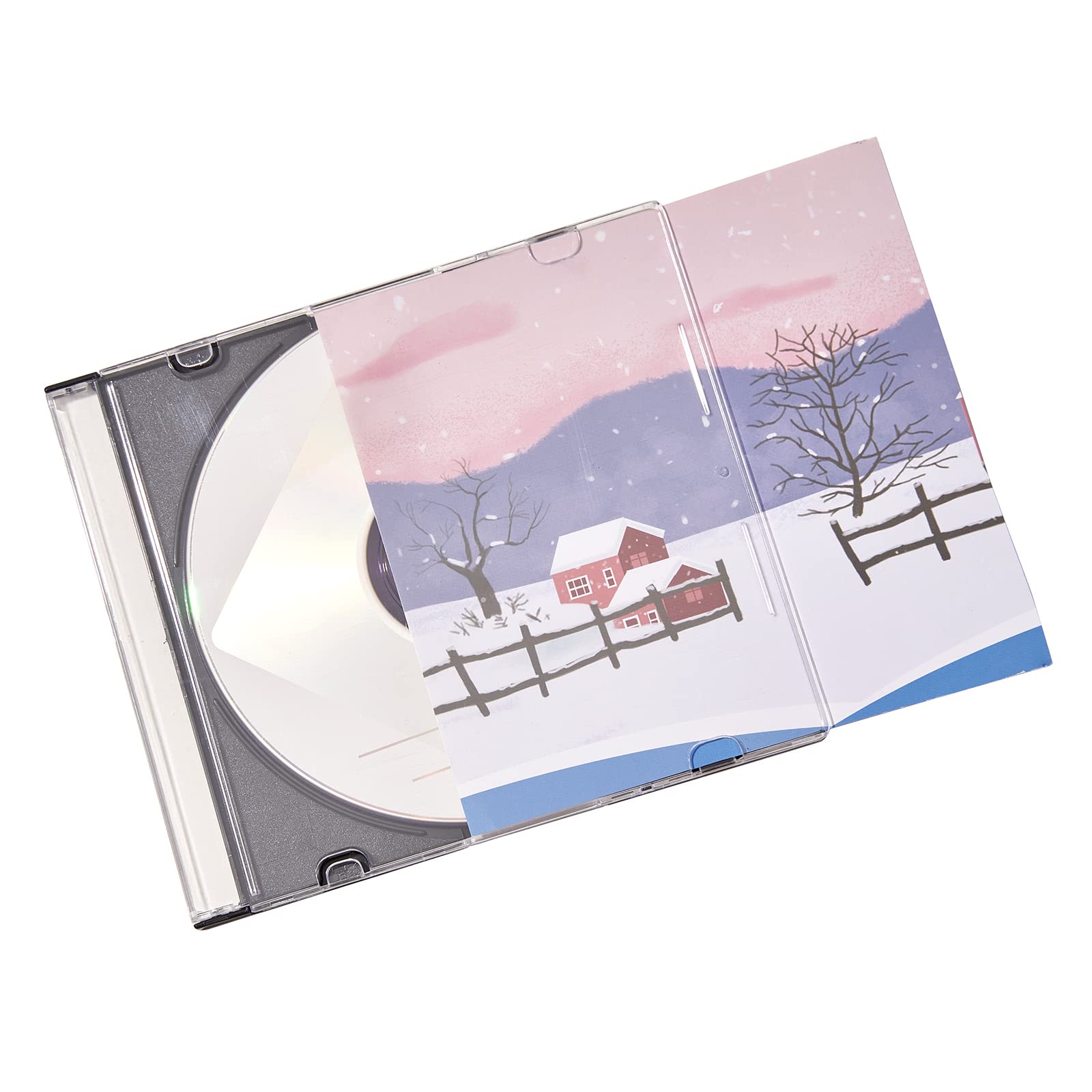 Maxtek Ultra Thin 5.2Mm Slim Clear Cd Jewel Case With Built In Black Tray, 100 Pack.