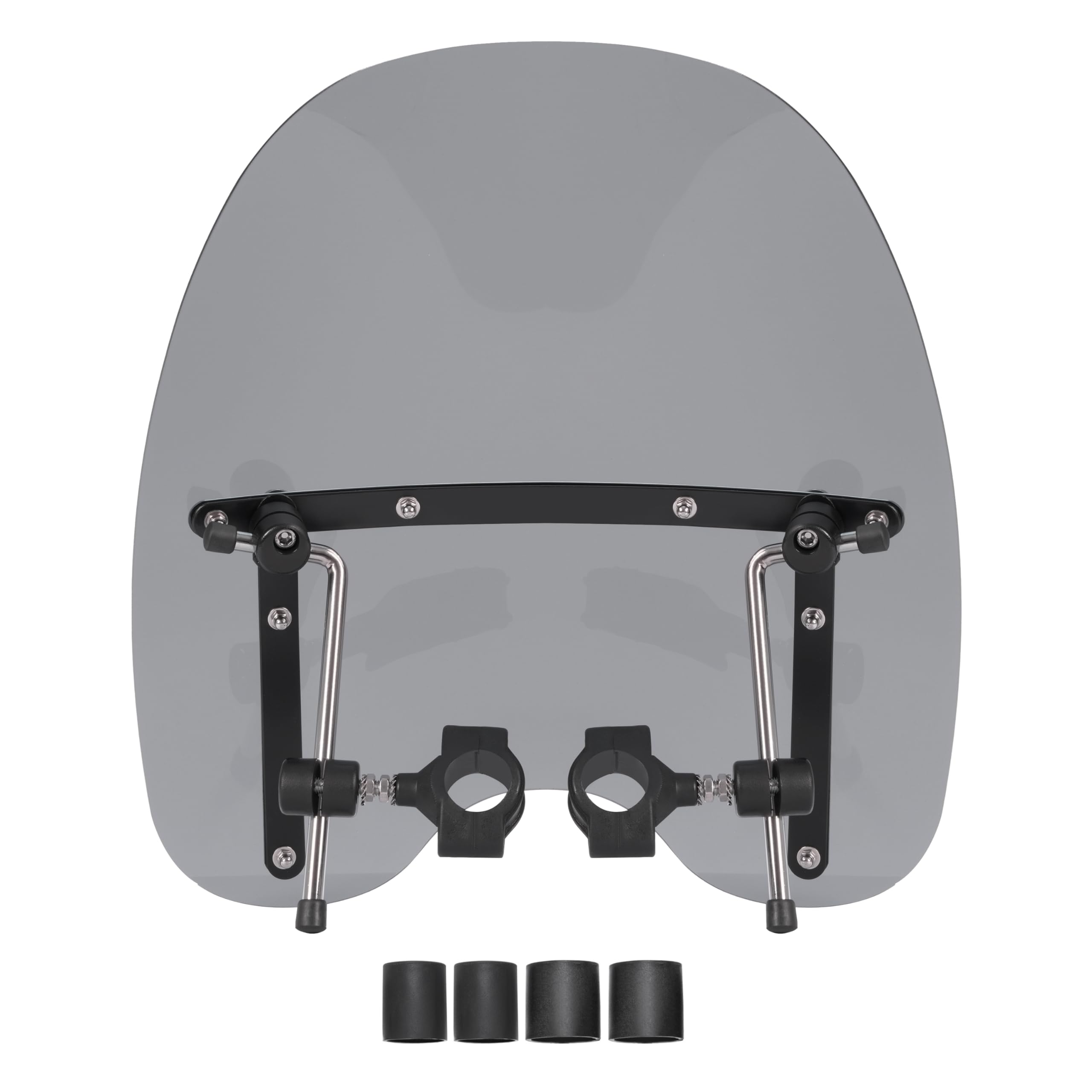 Ego Bike Smoke 18*16 Tinted Windshield Windscreen Compatible With Kawasaki Yamaha Honda Suzuki Harley Motorcycle