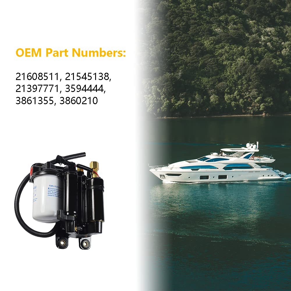 Electric Fuel Pump Assembly Replacement For Volvo Penta 21608511 21545138 4.3L 5.0L 5.7L for 4.3OSI 4.3GXI 5.0OSI 5.0GXI 5.7GI 5