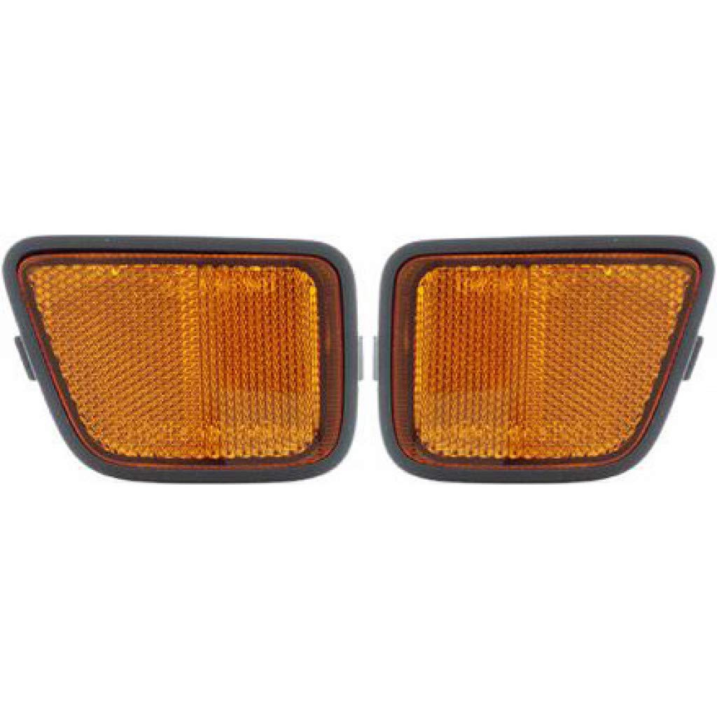 For Honda Crv Front Reflector Assembly Unit 1997-2001 Pair Driver And Passenger Side | Yellow Lens | Dot Certified | Ho2556101 + Ho2557101 | 33851-S10-A01 + 33801-S10-A01