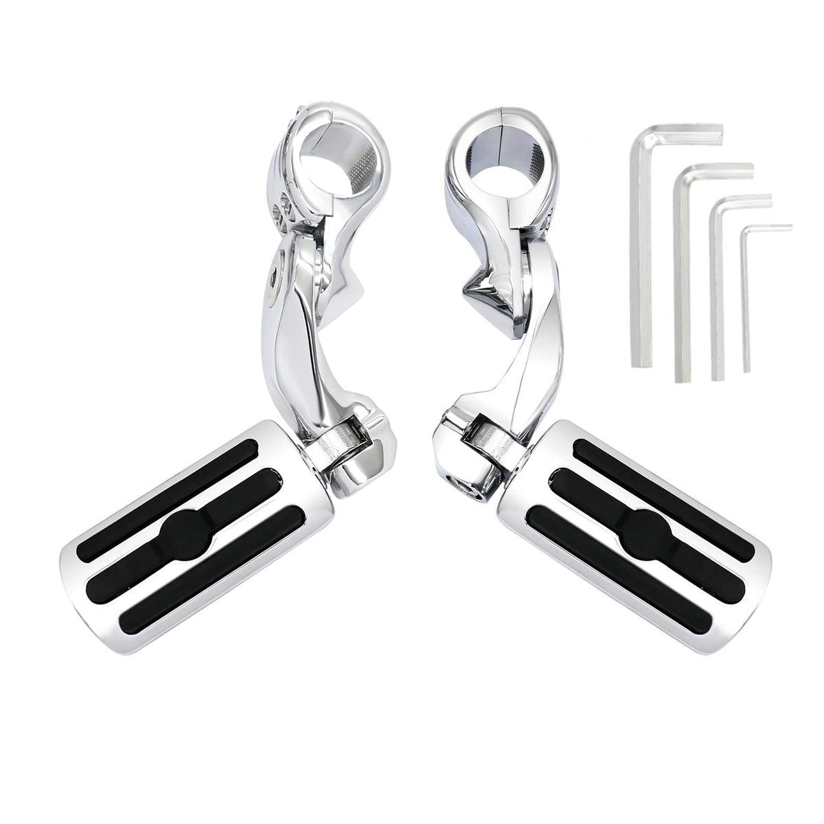 [New Generation] Adjustable Highway Pegs Footrest With Mount Clamp Fit For Harley Touring Street Glide Road Glide Electra Glide 