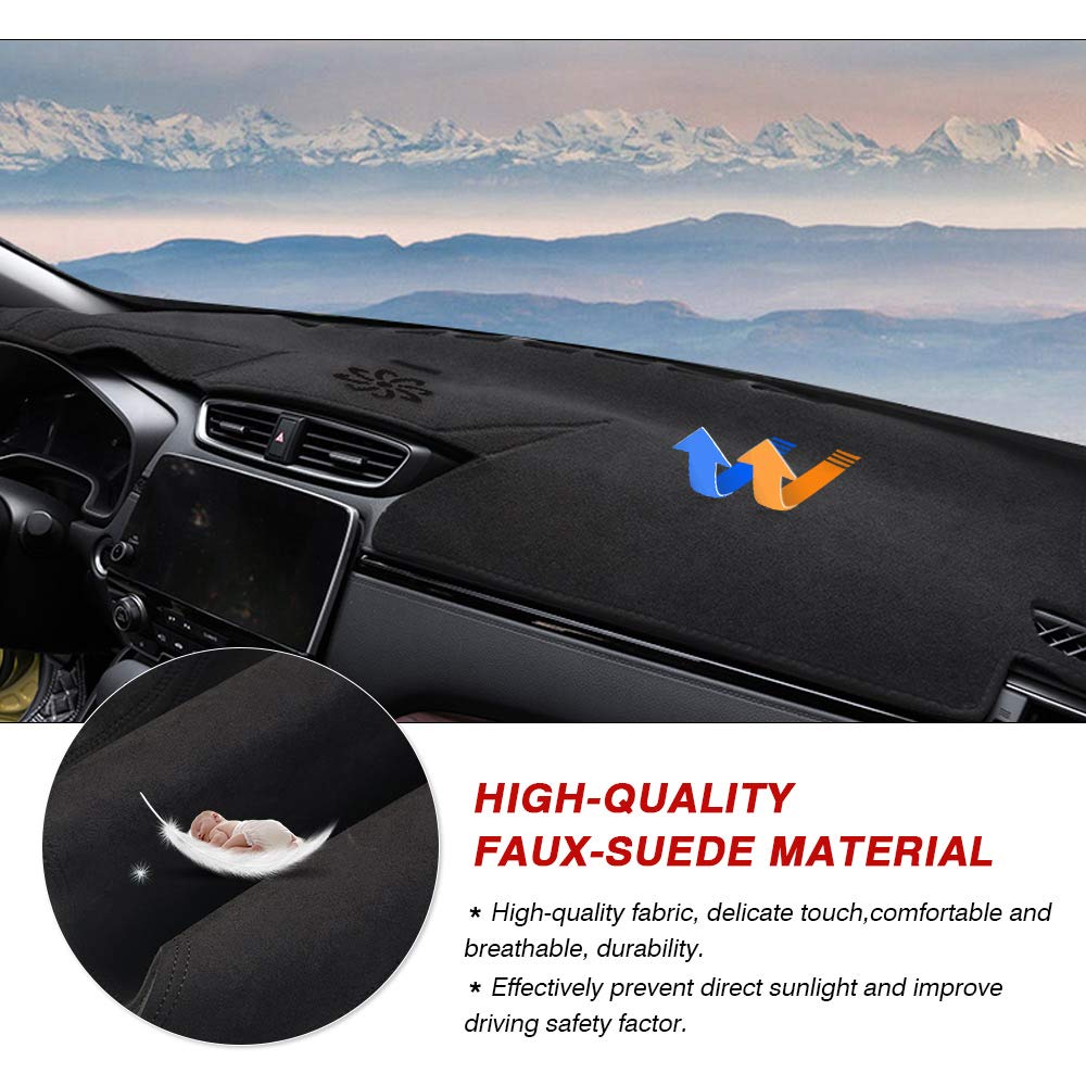 Cartist Suede Dash Mat Cover For Honda Cr-V Crv 2017-2022 Dash Cover Nonslip Dashboard Mat Protector Sunshade No Glare