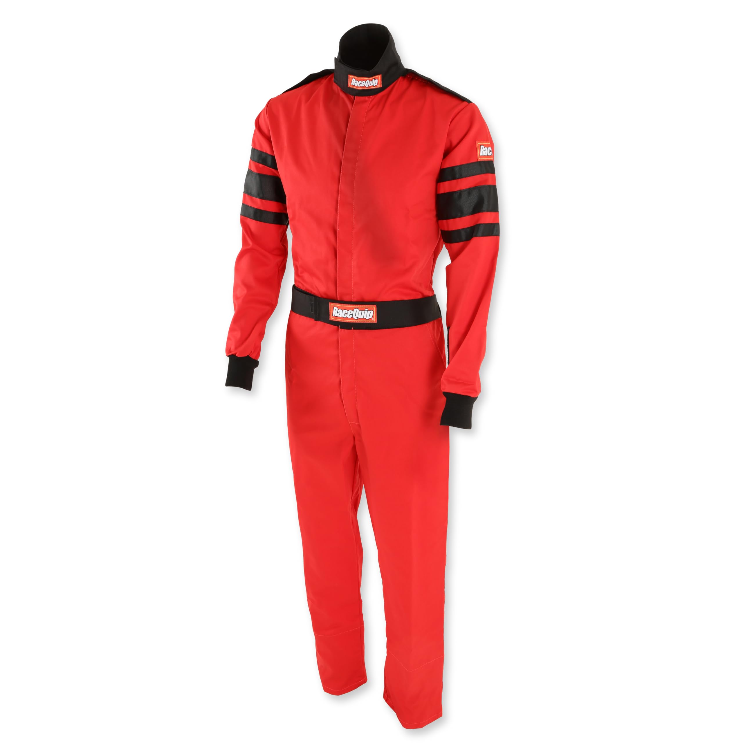 Racequip 110016Rqp 110 Series 1-Pc Driving Suit Sfi 3.2A/1 Red/Black Stripe Xl