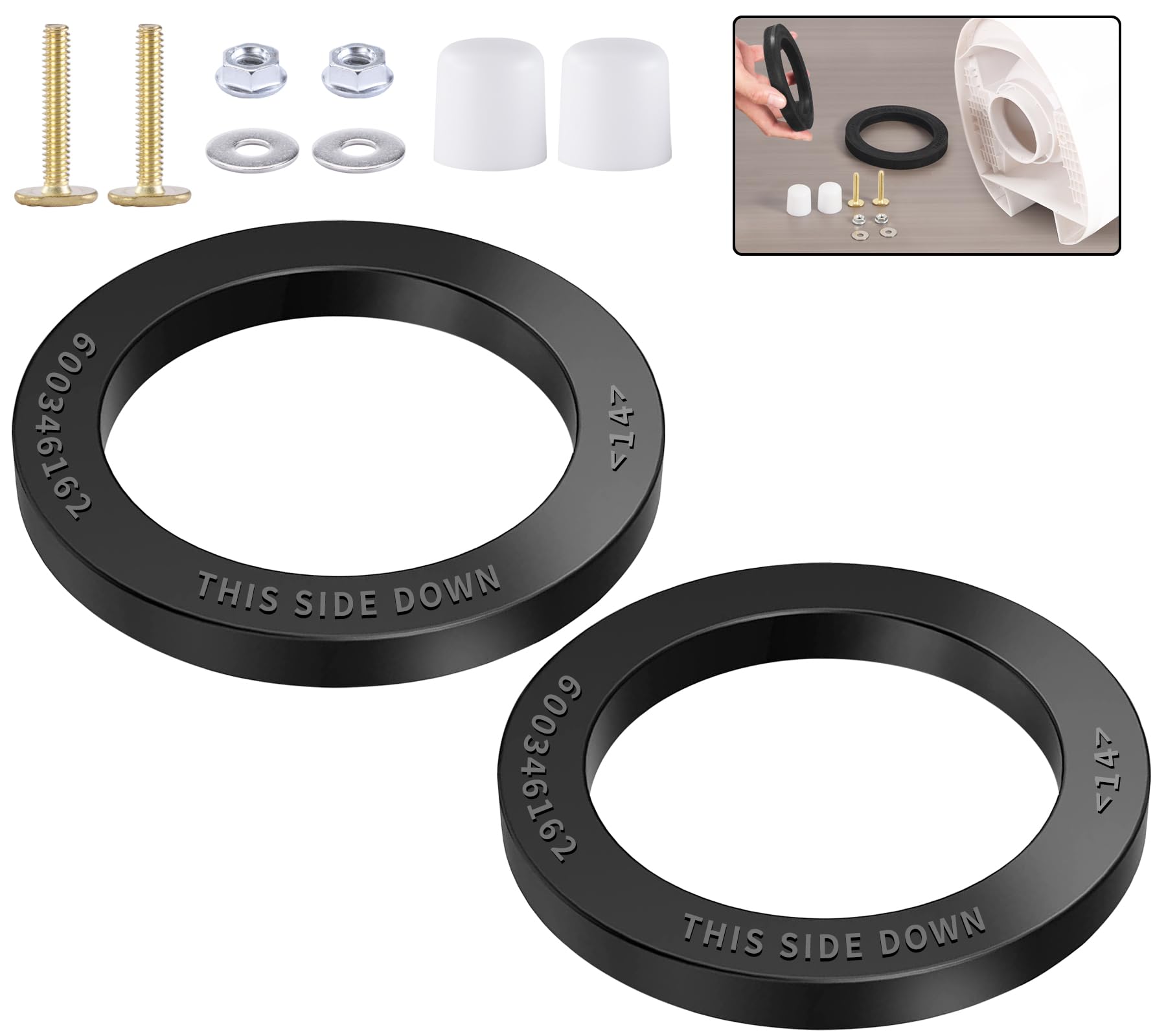Boeemi 2-Pack Rv Toilet Seal Compatible With Camper 300 310 320 Series Rv Toilets Parts, Rv Toilet Seal Kit For Replacement Part