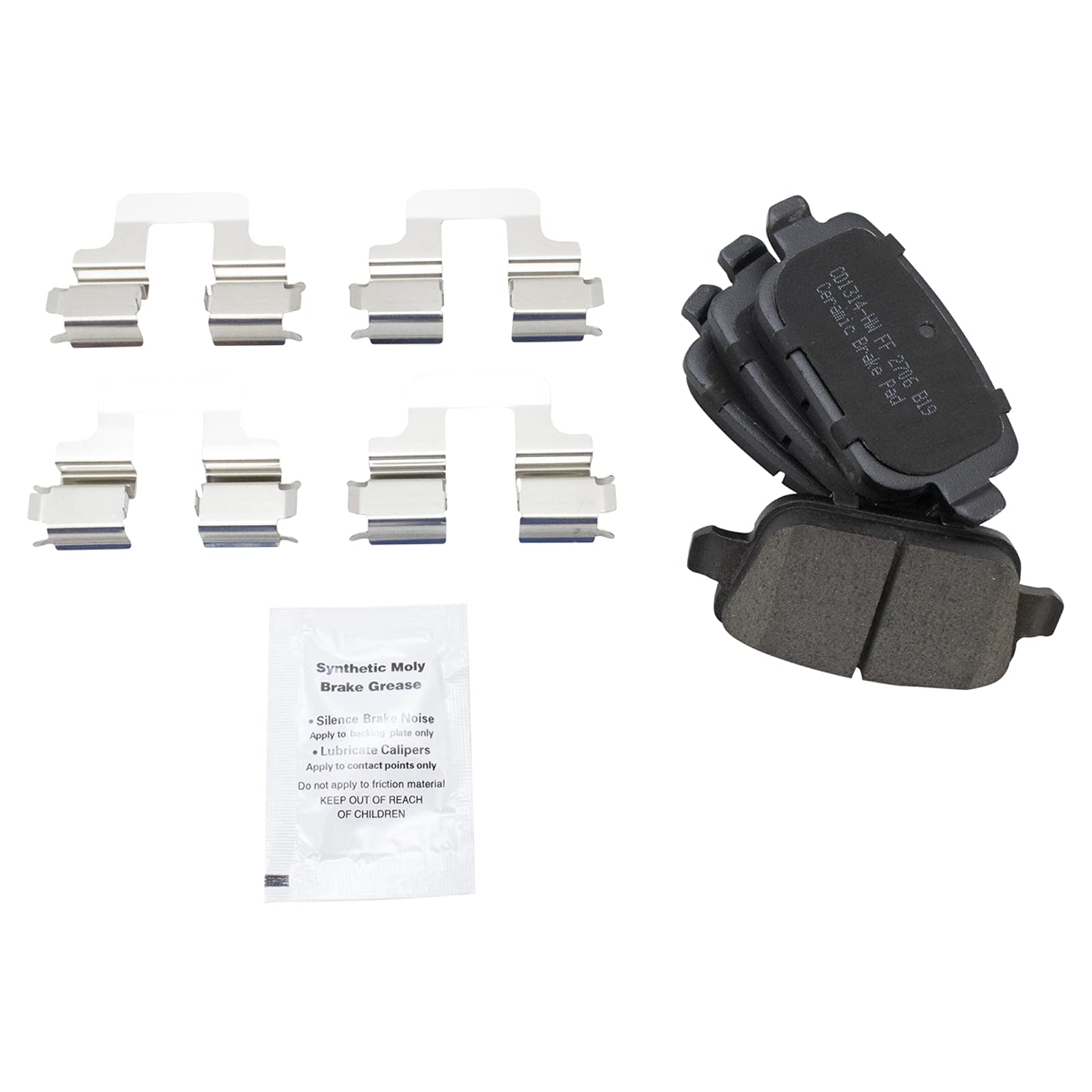 Trq Rear Brake Pad & Rotor Kit Brake Pads Brake Rotor Ceramic Premium G-Coated Compatible With 2008-2012 Land Rover Lr2